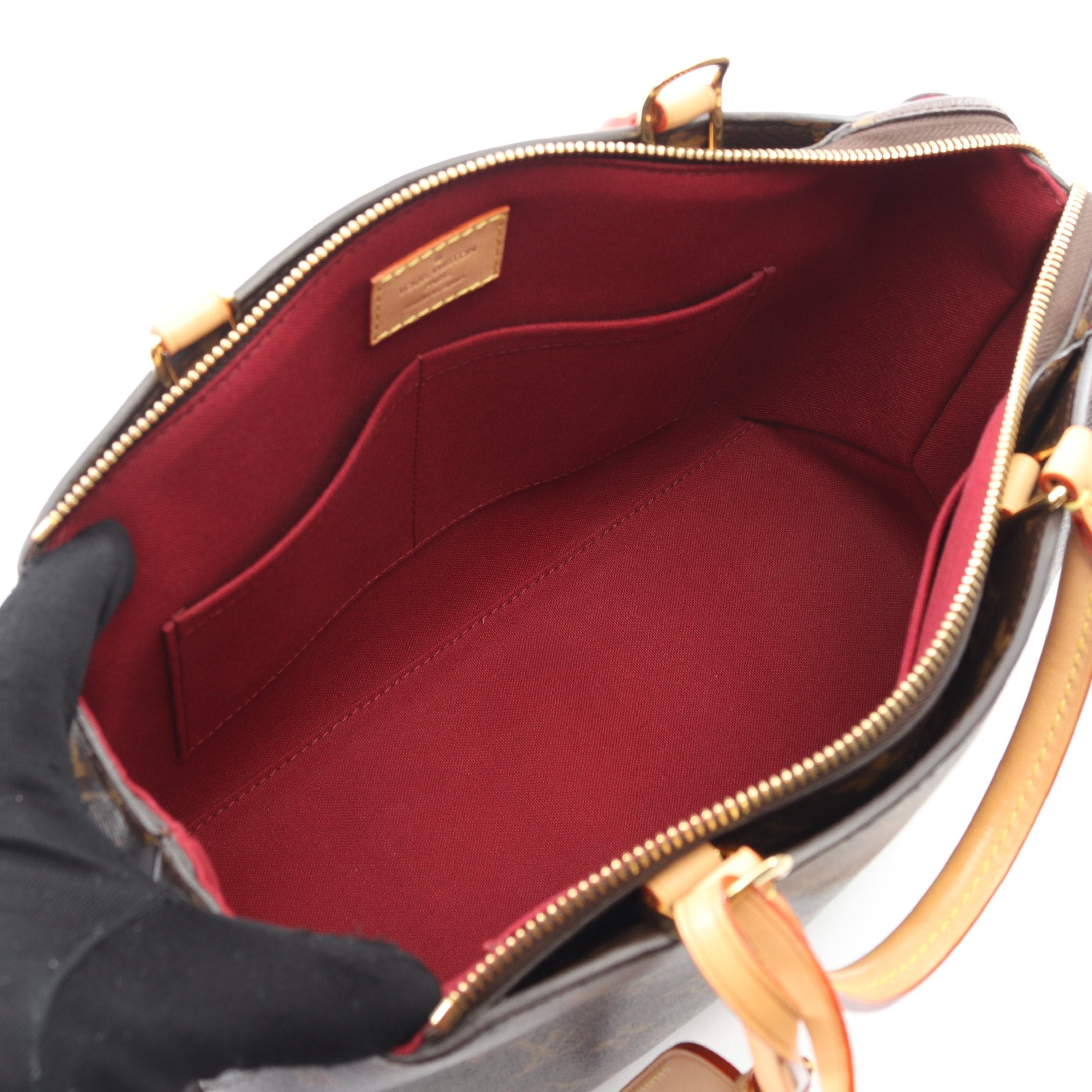 プティ パレPM モノグラム ハンドバッグ PVC レザー ブラウン 2WAY