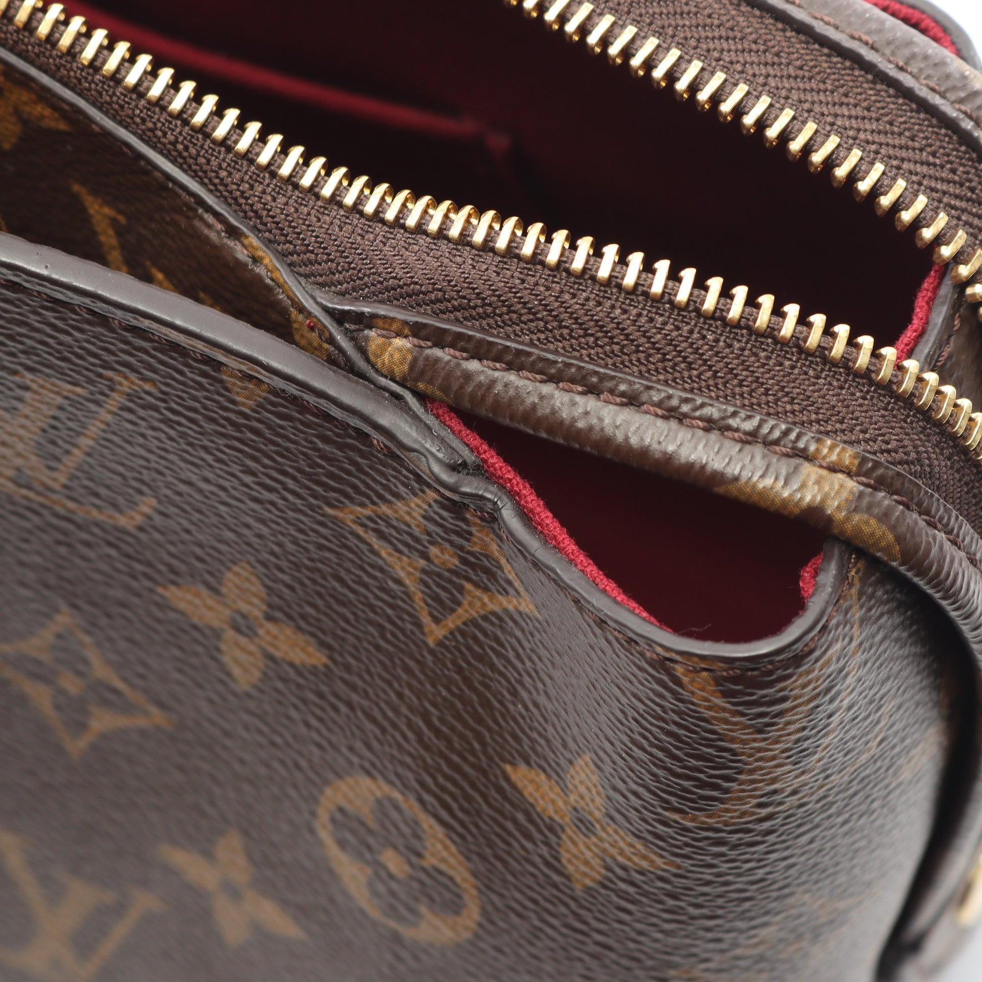 プティ パレPM モノグラム ハンドバッグ PVC レザー ブラウン 2WAY ルイヴィトン バッグ LOUIS VUITTON