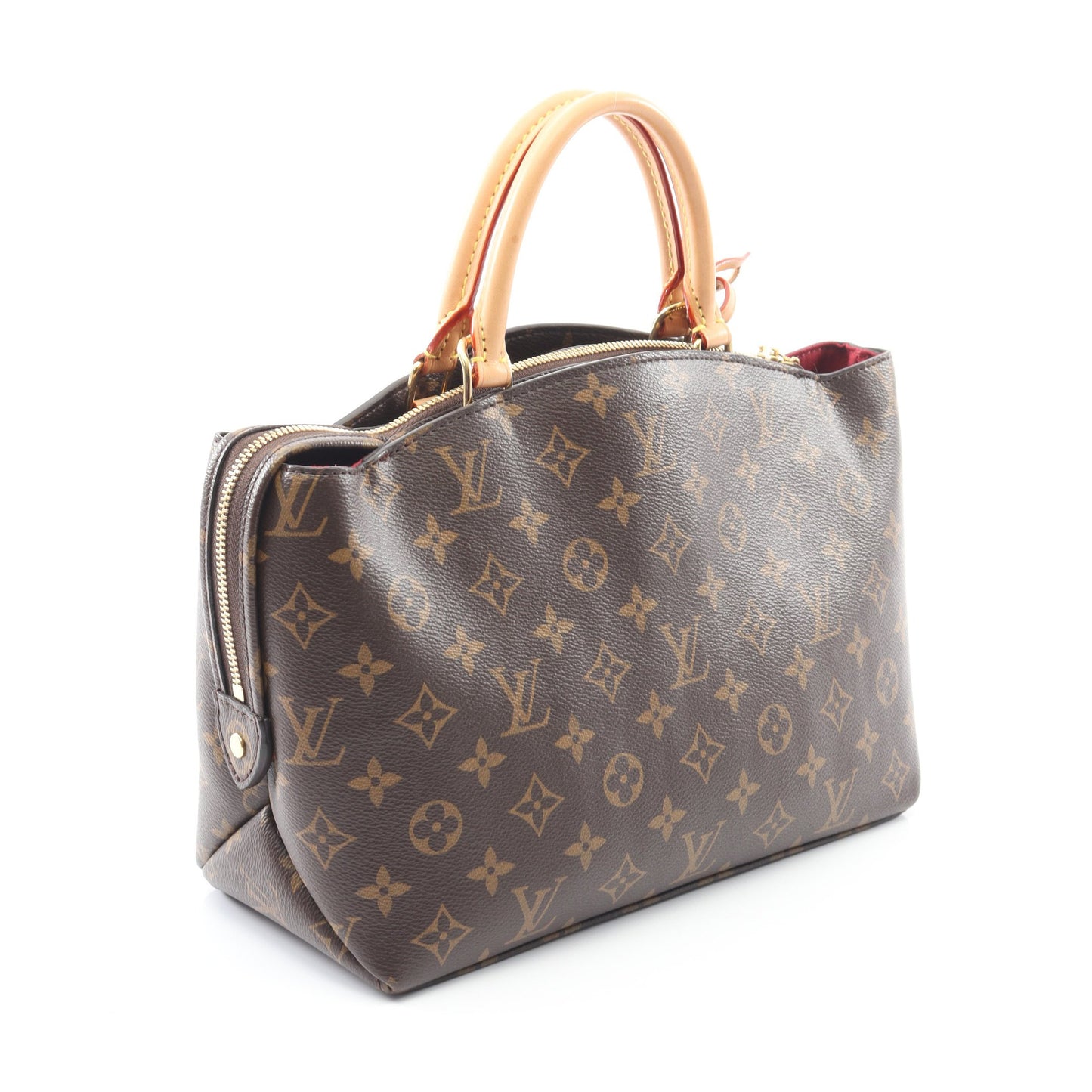 プティ パレPM モノグラム ハンドバッグ PVC レザー ブラウン 2WAY ルイヴィトン バッグ LOUIS VUITTON