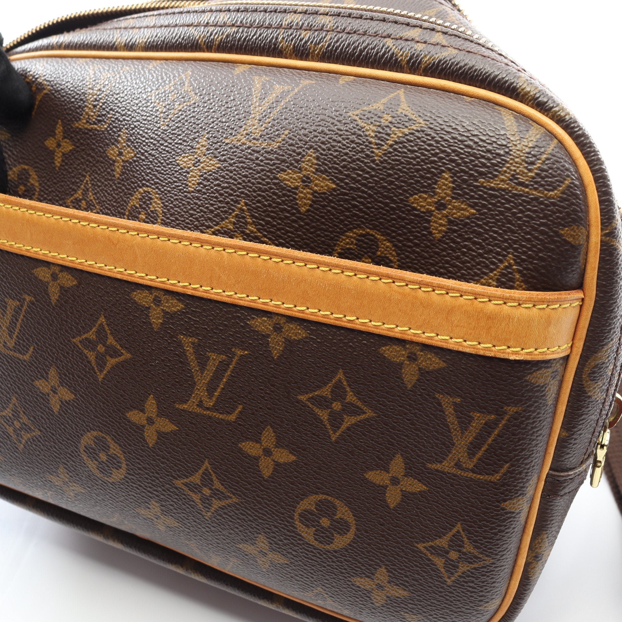 LOUIS VUITTON リポーターPM モノグラム　ショルダーバッグ　pvc リポーターPM モノグラム ショルダーバッグ PVC レザー ブラウン ルイ