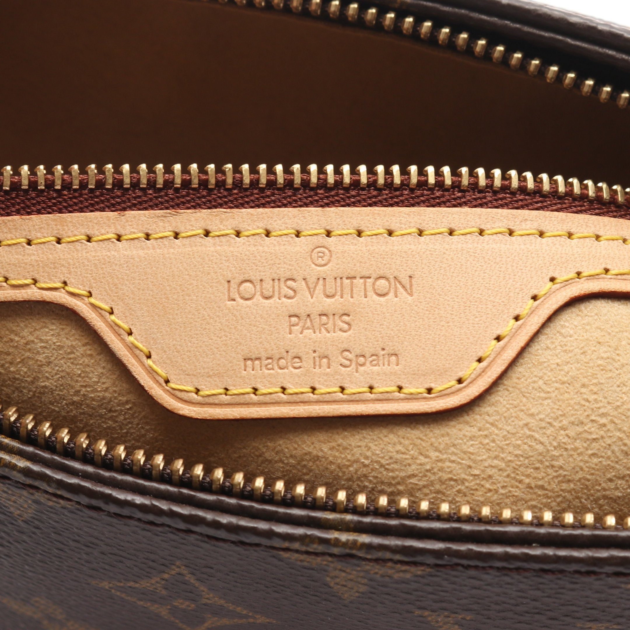 ルーピングGM モノグラム ショルダーバッグ PVC レザー ブラウン ルイ