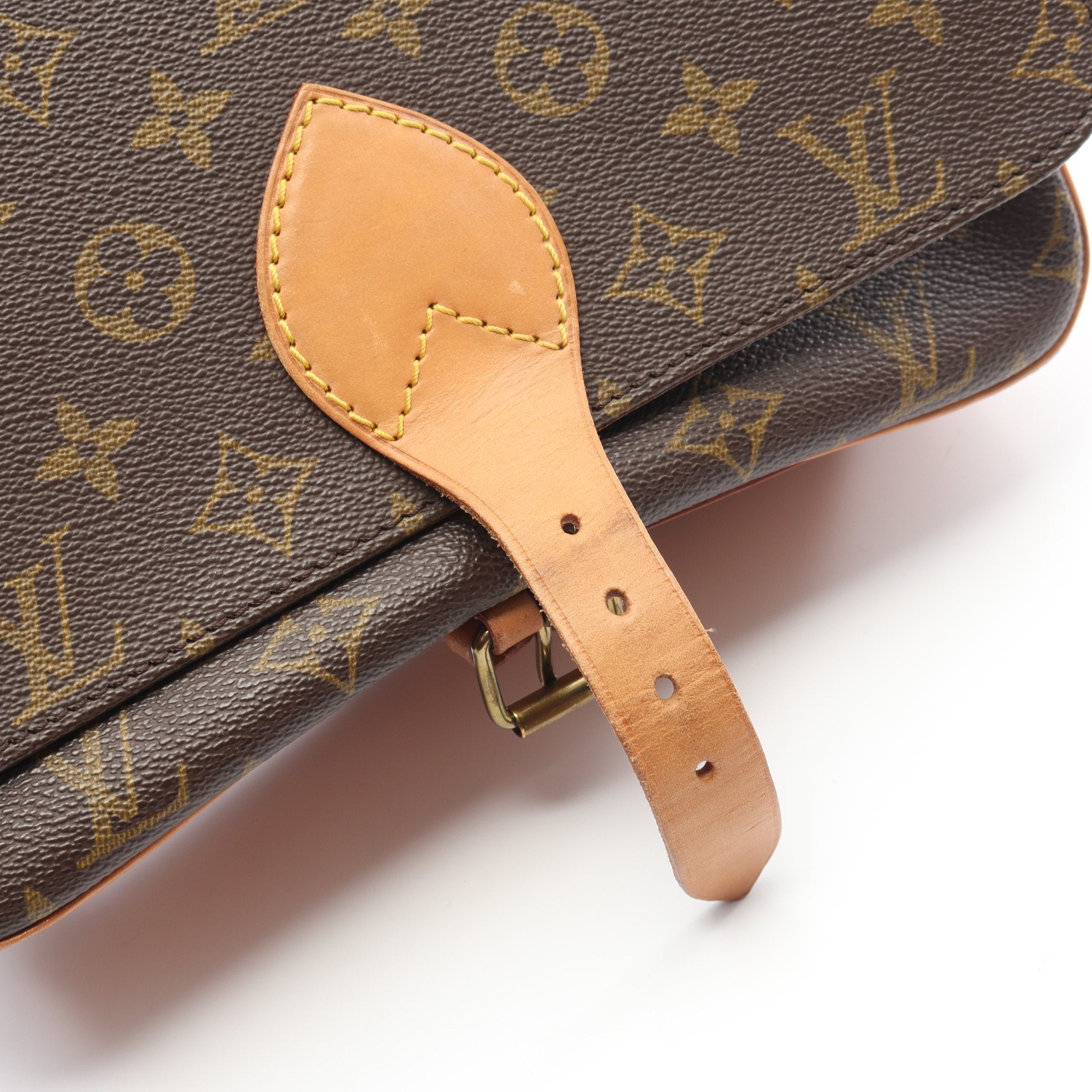 カルトシエールGM モノグラム ショルダーバッグ PVC レザー ブラウン