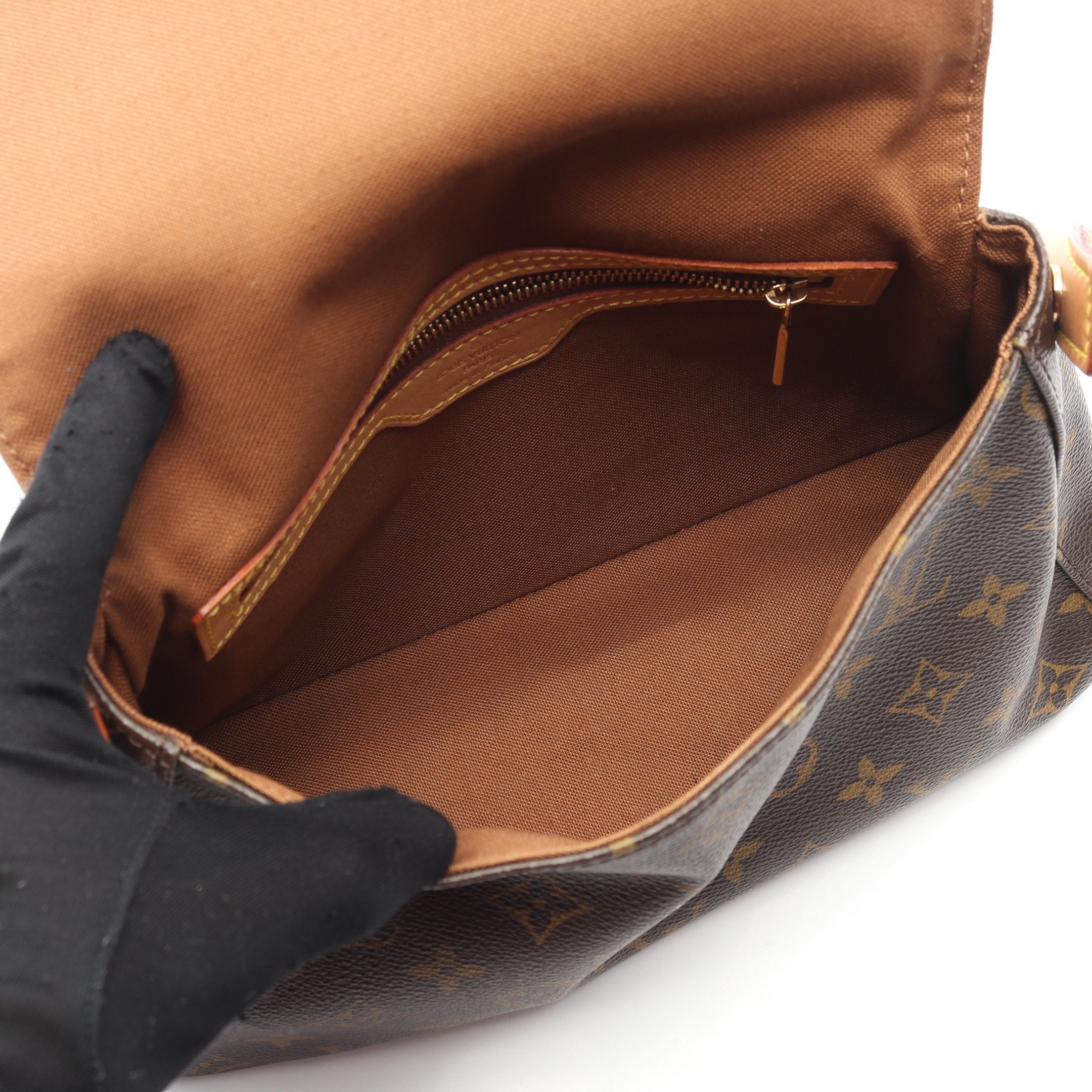 ミニルーピング モノグラム ハンドバッグ PVC レザー ブラウン ルイ