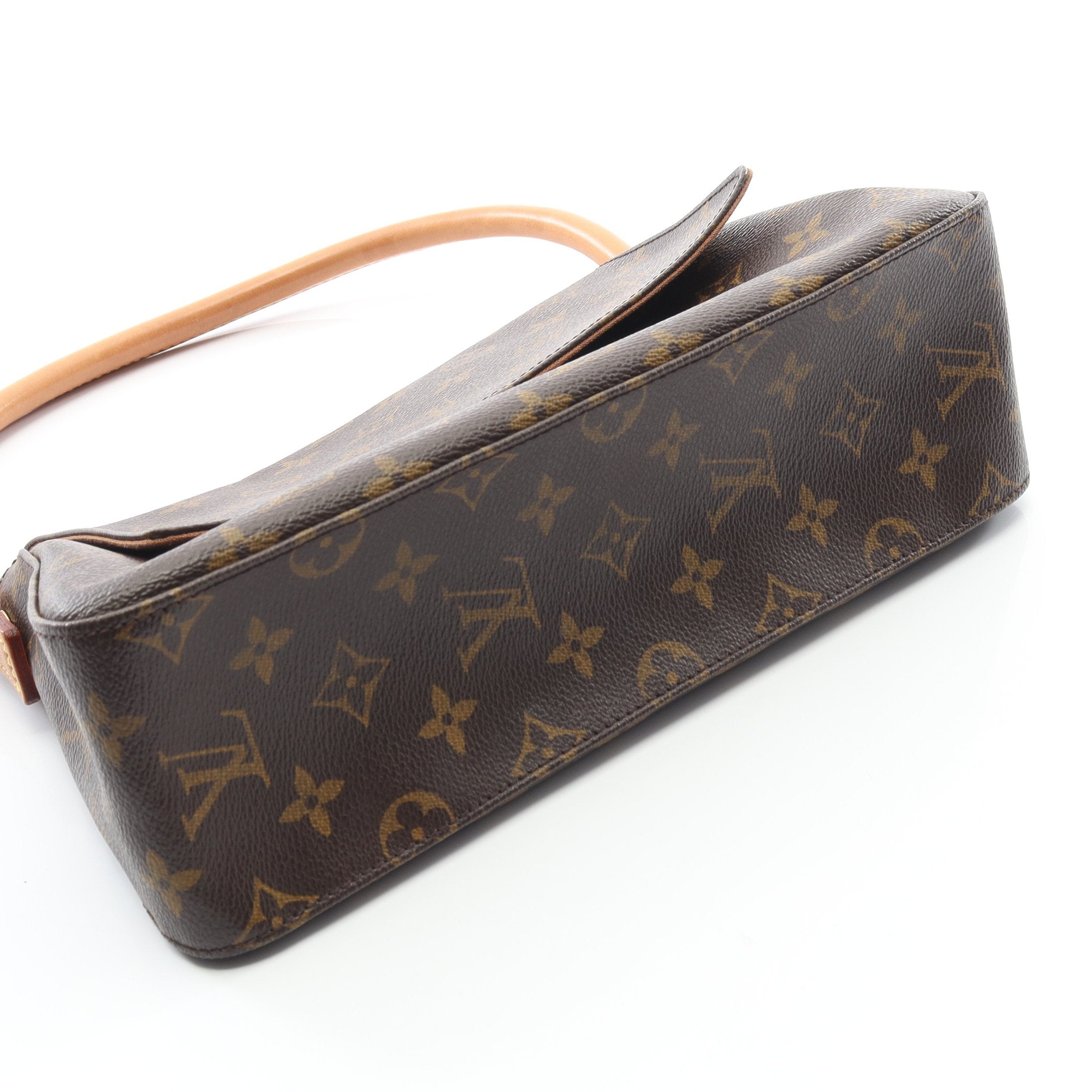 ミニルーピング モノグラム ハンドバッグ PVC レザー ブラウン ルイ