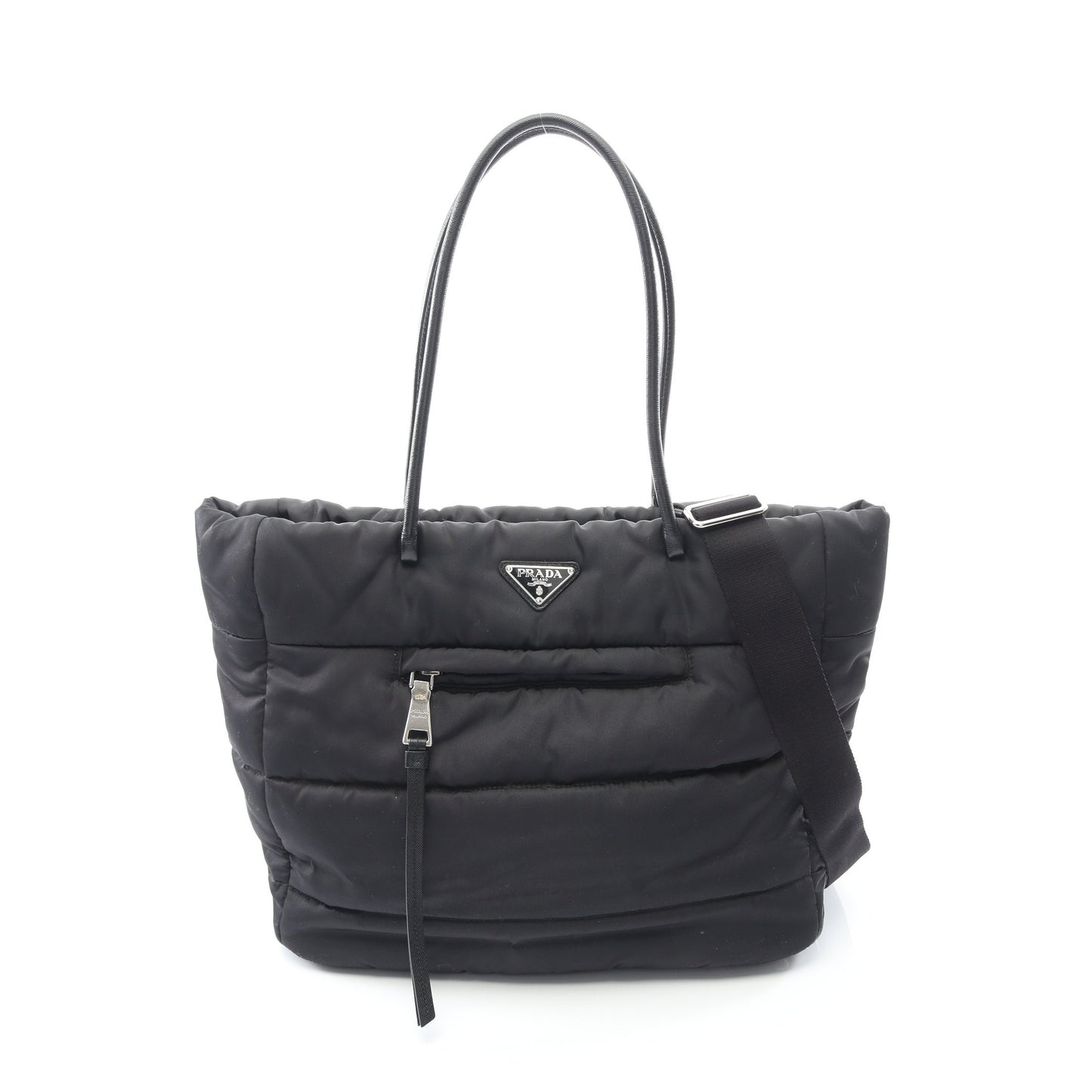 TESSUTO BOMBER ボンバー ショルダーバッグ トートバッグ ナイロン サフィアーノレザー ブラック 2WAY プラダ バッグ PRADA