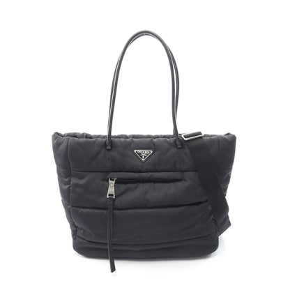 TESSUTO BOMBER ボンバー ショルダーバッグ トートバッグ ナイロン サフィアーノレザー ブラック 2WAY プラダ バッグ PRADA