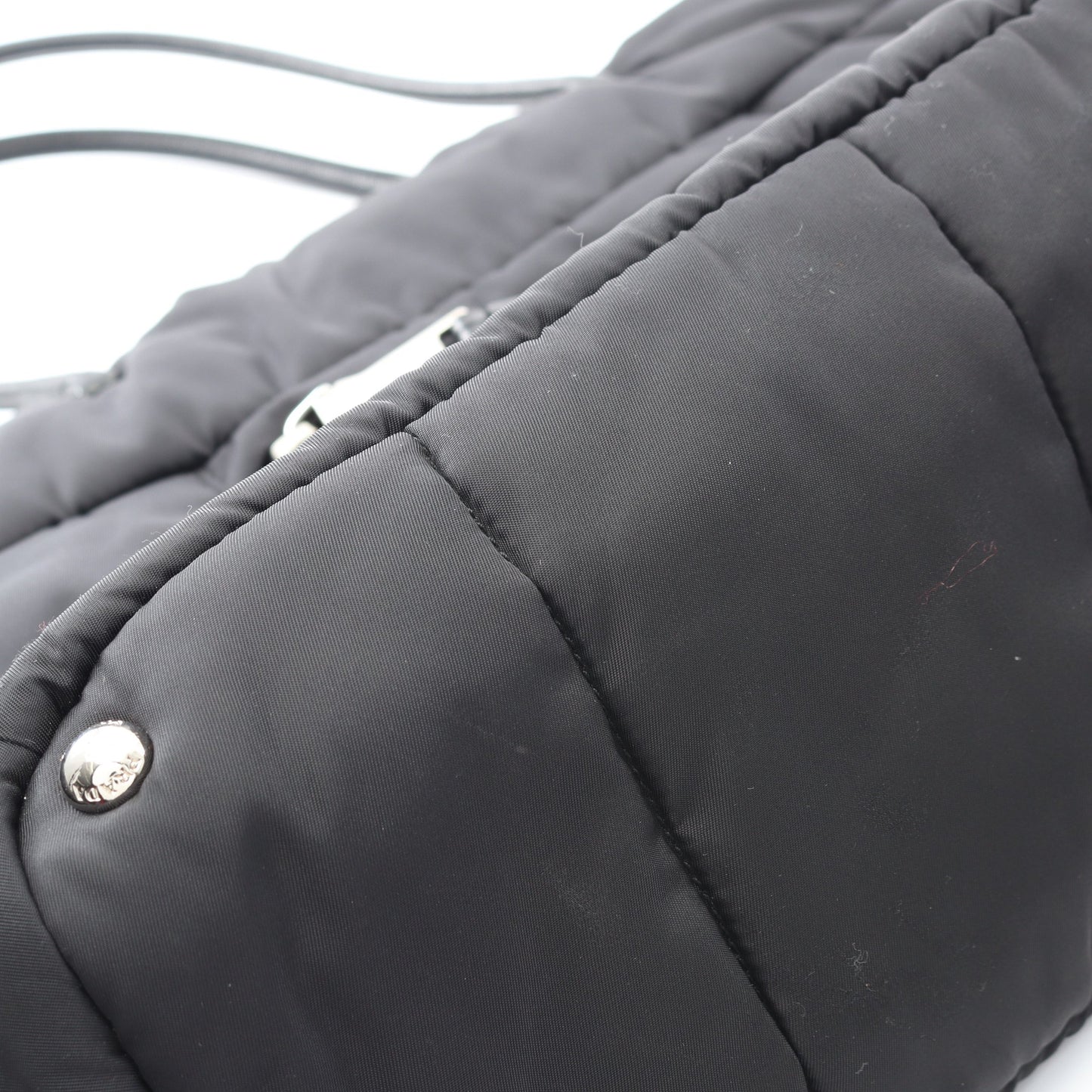 TESSUTO BOMBER ボンバー ショルダーバッグ トートバッグ ナイロン サフィアーノレザー ブラック 2WAY プラダ バッグ PRADA