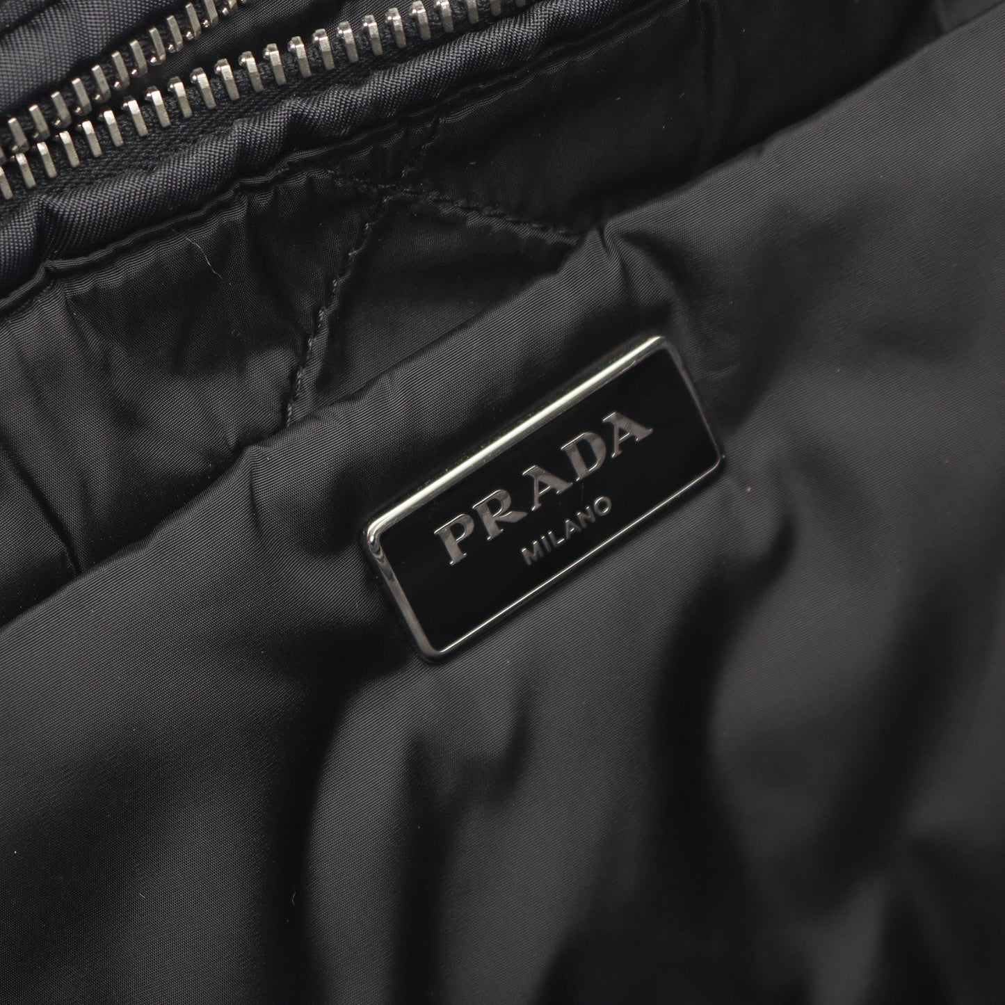 TESSUTO BOMBER ボンバー ショルダーバッグ トートバッグ ナイロン サフィアーノレザー ブラック 2WAY プラダ バッグ PRADA