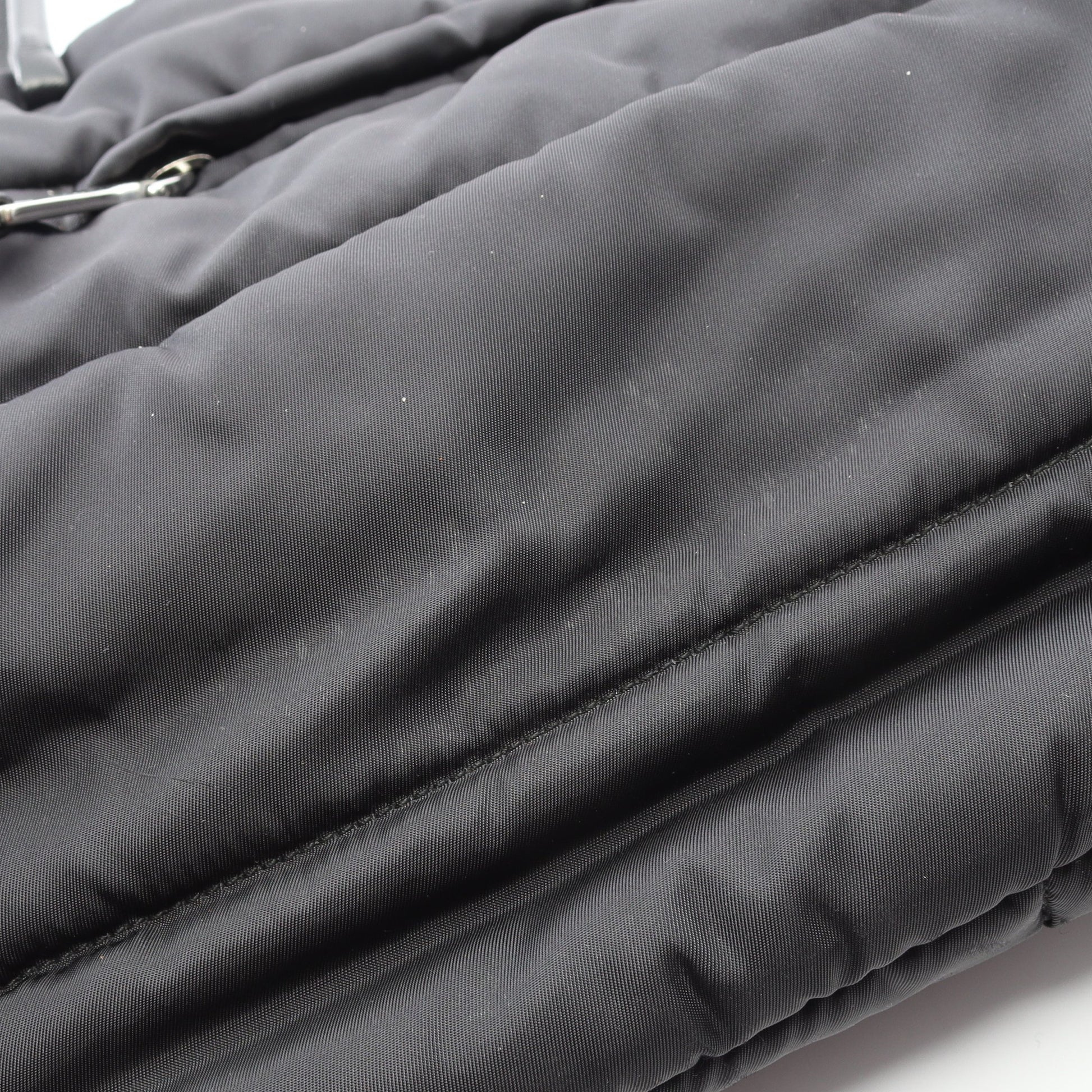 TESSUTO BOMBER ボンバー ショルダーバッグ トートバッグ ナイロン サフィアーノレザー ブラック 2WAY プラダ バッグ PRADA