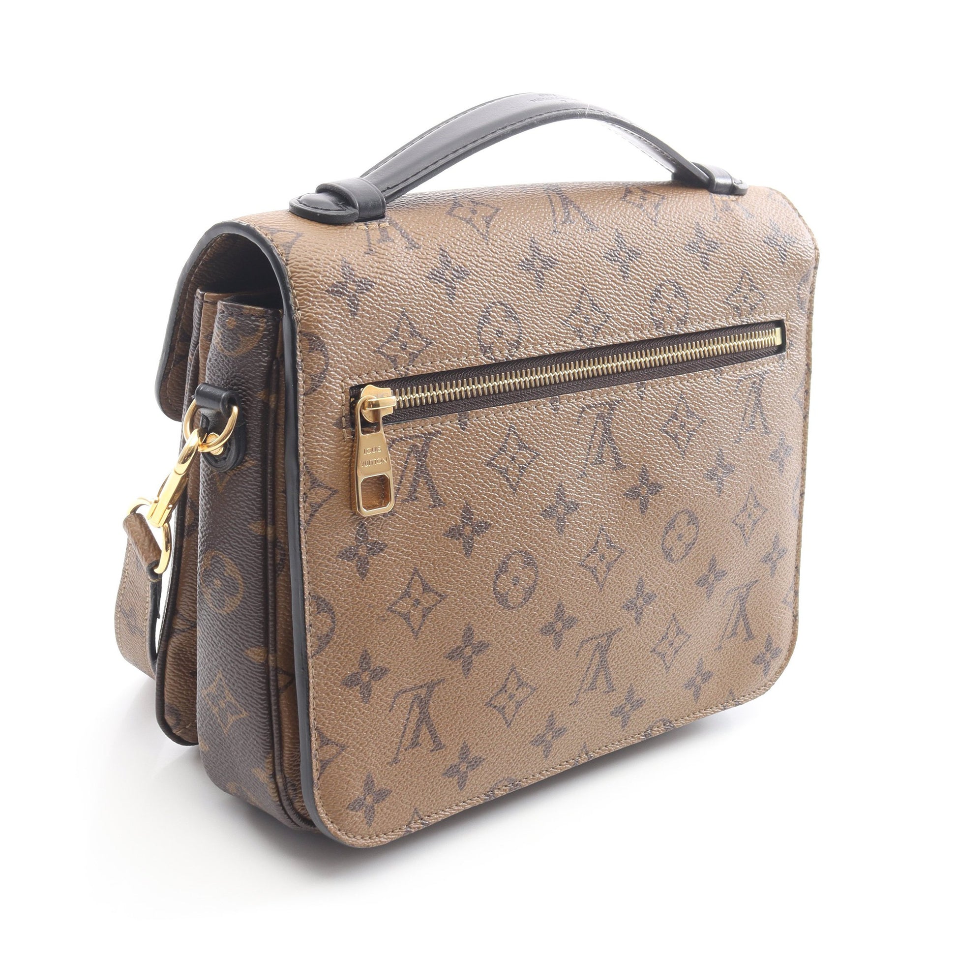 ポシェット メティス MM モノグラムリバース ハンドバッグ PVC レザー ブラウン ブラック 2WAY ルイヴィトン バッグ LOUIS VUITTON