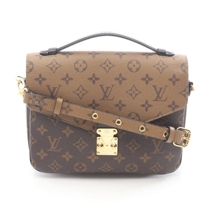 ポシェット メティス MM モノグラムリバース ハンドバッグ PVC レザー ブラウン ブラック 2WAY ルイヴィトン バッグ LOUIS VUITTON