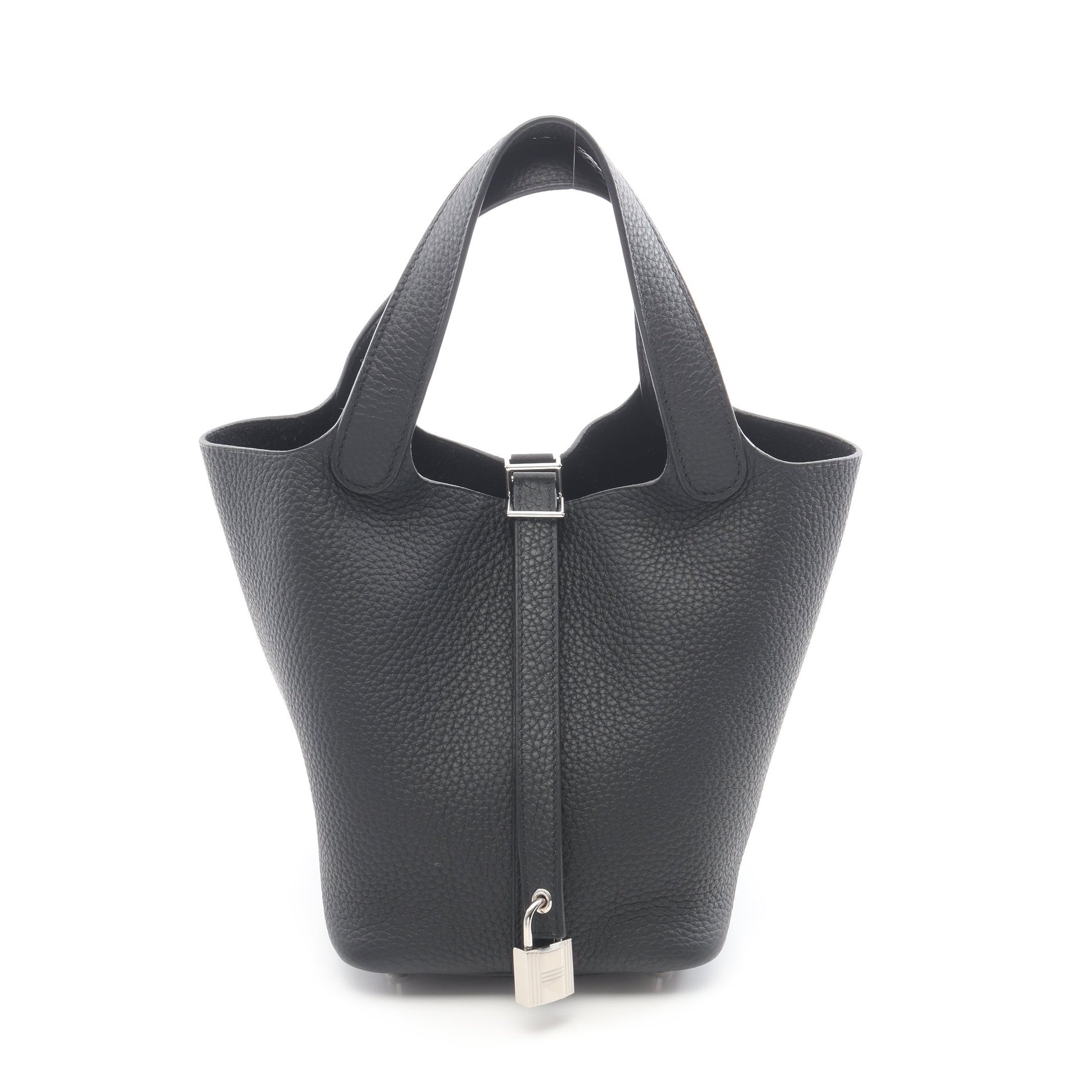 ピコタンロックPM ハンドバッグ トリヨンクレマンス ブラック シルバー金具 C刻印 エルメス バッグ HERMES