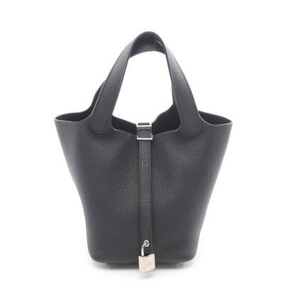 ピコタンロックPM ハンドバッグ トリヨンクレマンス ブラック シルバー金具 C刻印 エルメス バッグ HERMES