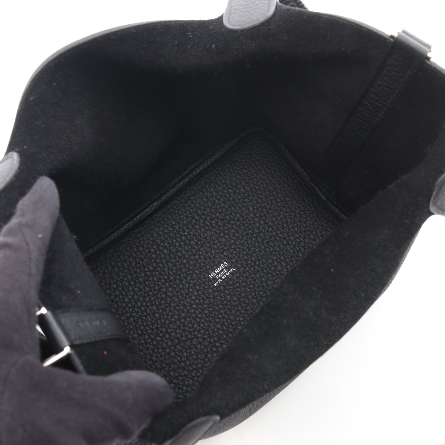 ピコタンロックPM ハンドバッグ トリヨンクレマンス ブラック シルバー金具 C刻印 エルメス バッグ HERMES