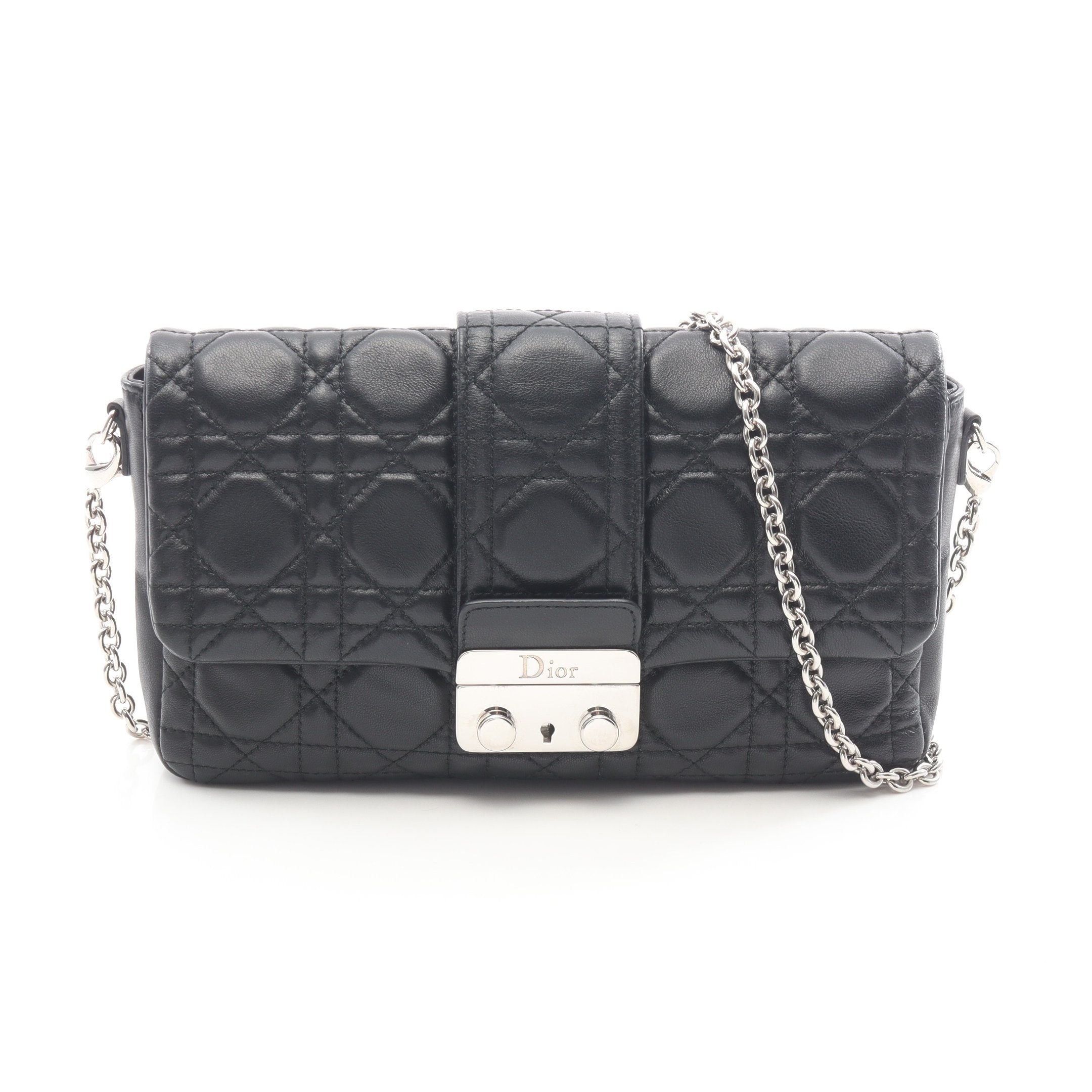 ニューロック カナージュ チェーンショルダーバッグ レザー ブラック