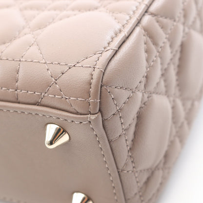 レディディオール スモール カナージュ ハンドバッグ レザー グレーベージュ 2WAY クリスチャンディオール バッグ Christian Dior