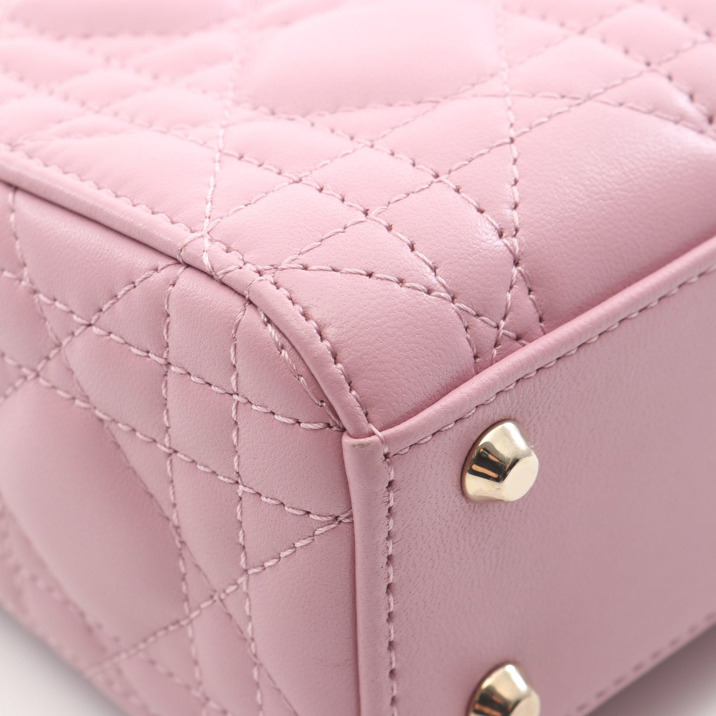 レディディオール ミニ カナージュ ハンドバッグ レザー ピンク 2WAY クリスチャンディオール バッグ Christian Dior