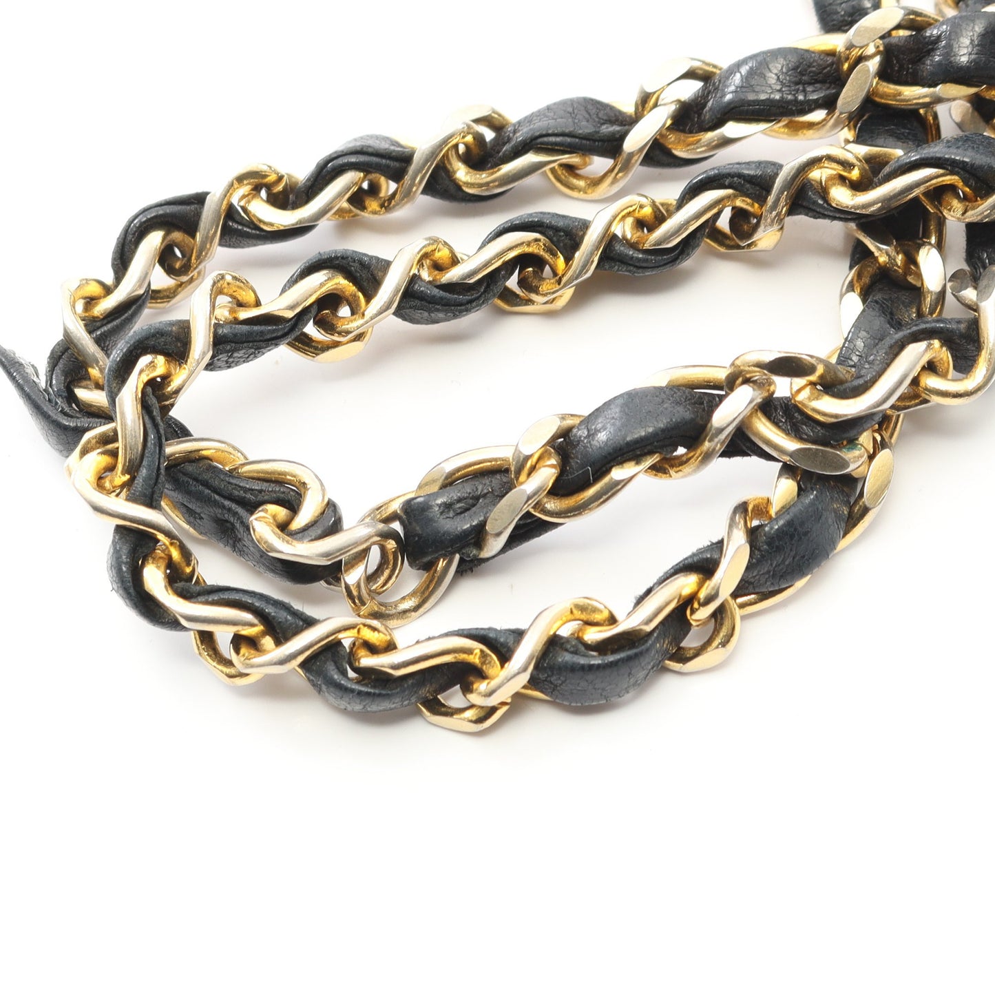 マトラッセ Wフラップ Wチェーンショルダーバッグ ラムスキン ブラック ゴールド金具 ヴィンテージ シャネル バッグ CHANEL