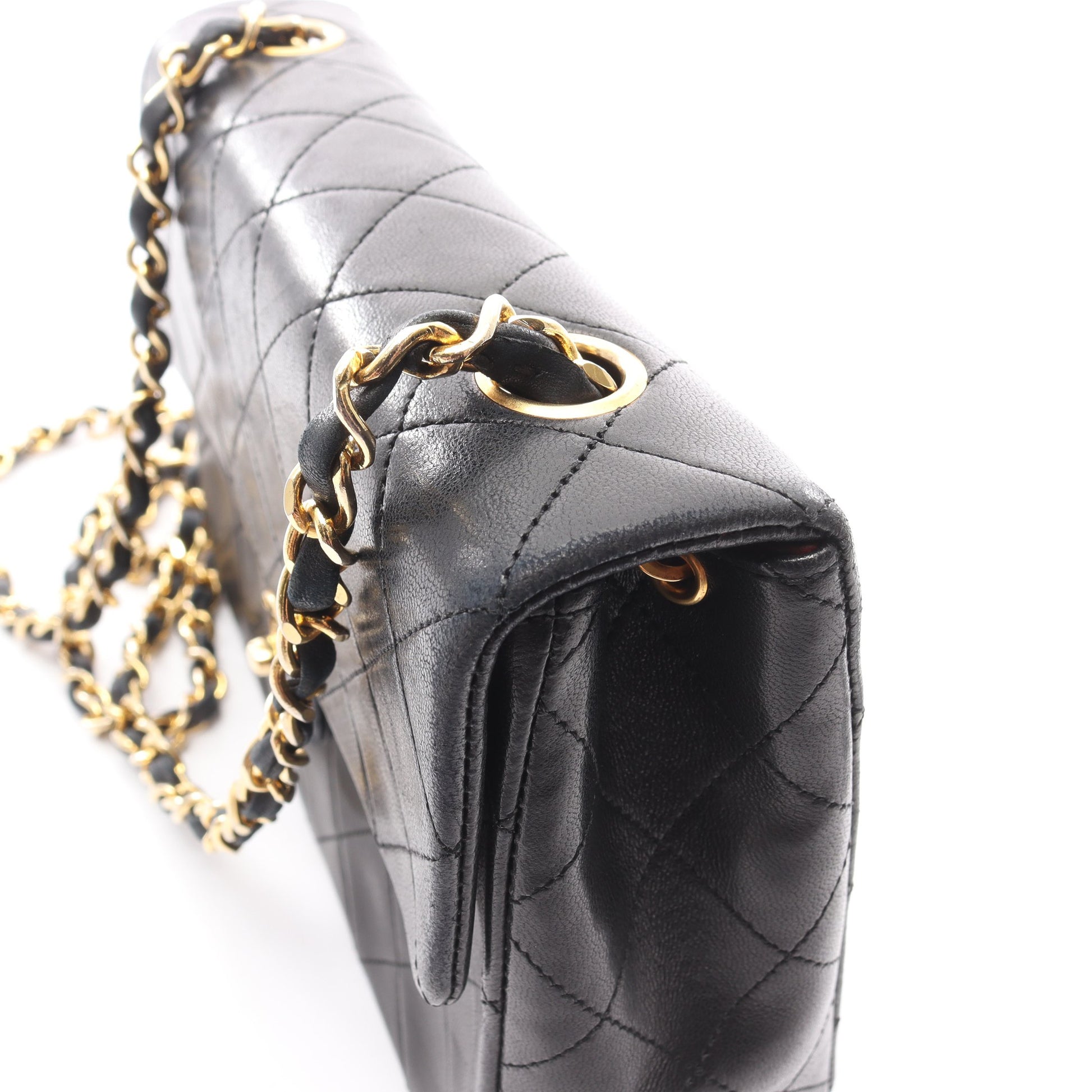 ミニマトラッセ20 チェーンショルダーバッグ ラムスキン ブラック ゴールド金具 シャネル バッグ CHANEL