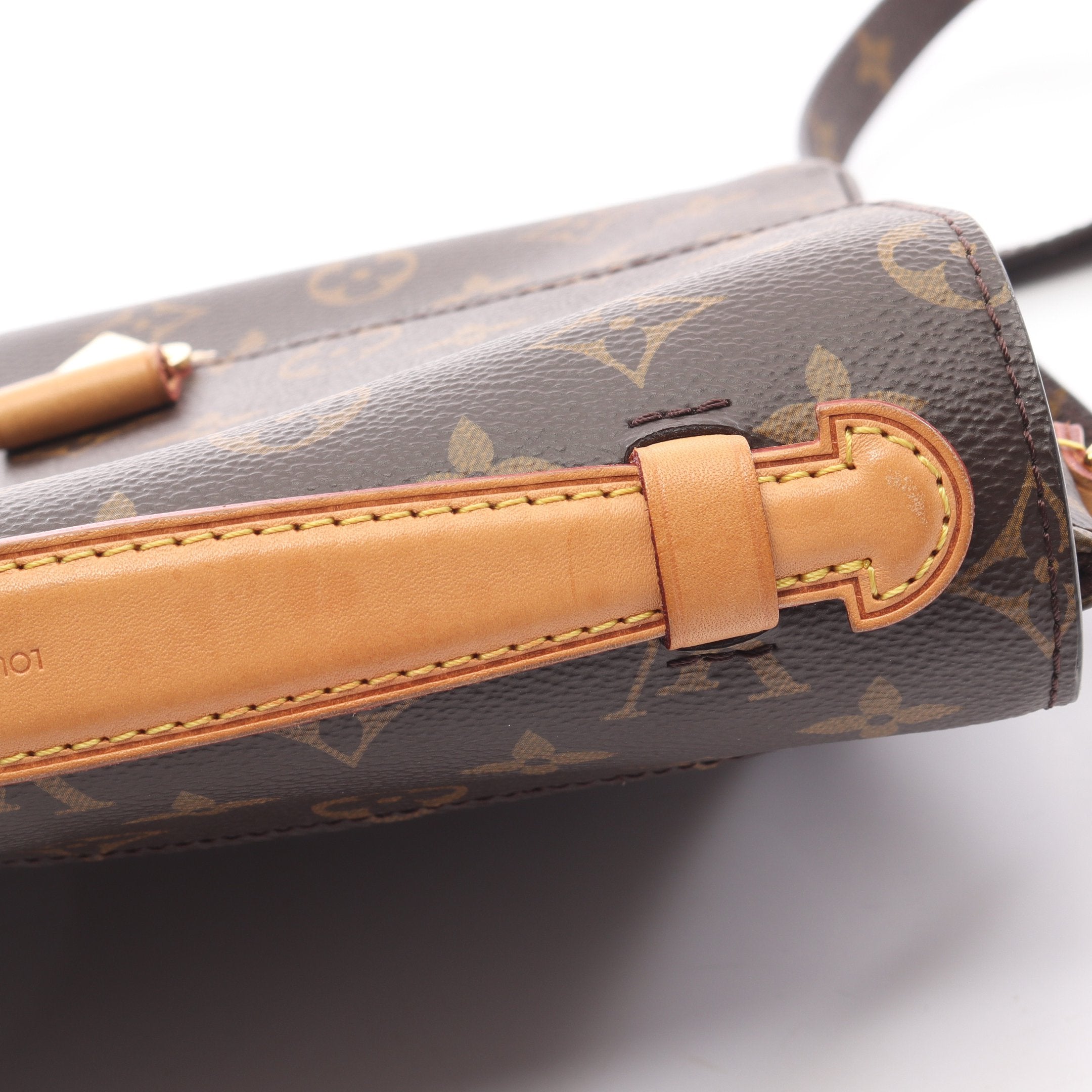 ポシェット メティス MM モノグラム ハンドバッグ PVC レザー ブラウン