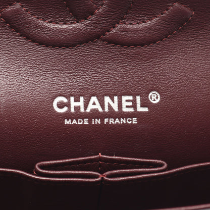 マトラッセ Wフラップ Wチェーンショルダーバッグ ラムスキン ブラック シルバー金具 シャネル バッグ CHANEL