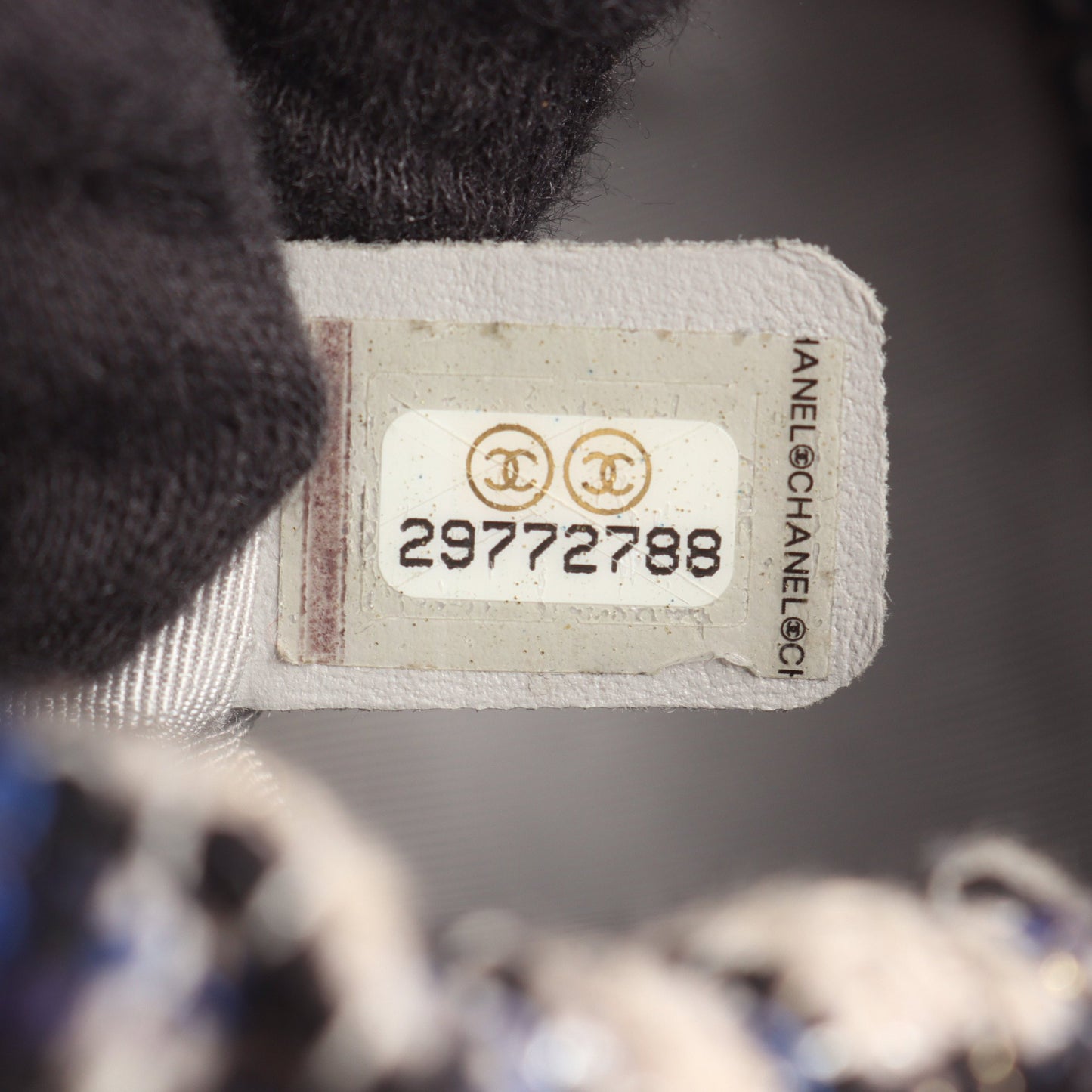 マトラッセ スモール バケットバッグ チェーンショルダーバッグ レザー ツイード ネイビー マルチカラー ゴールド金具 2WAY シャネル バッグ CHANEL