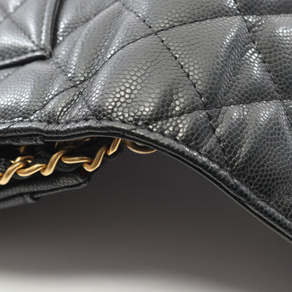 マトラッセ チェーンウォレット キャビアスキン ブラック ゴールド金具 シャネル バッグ CHANEL