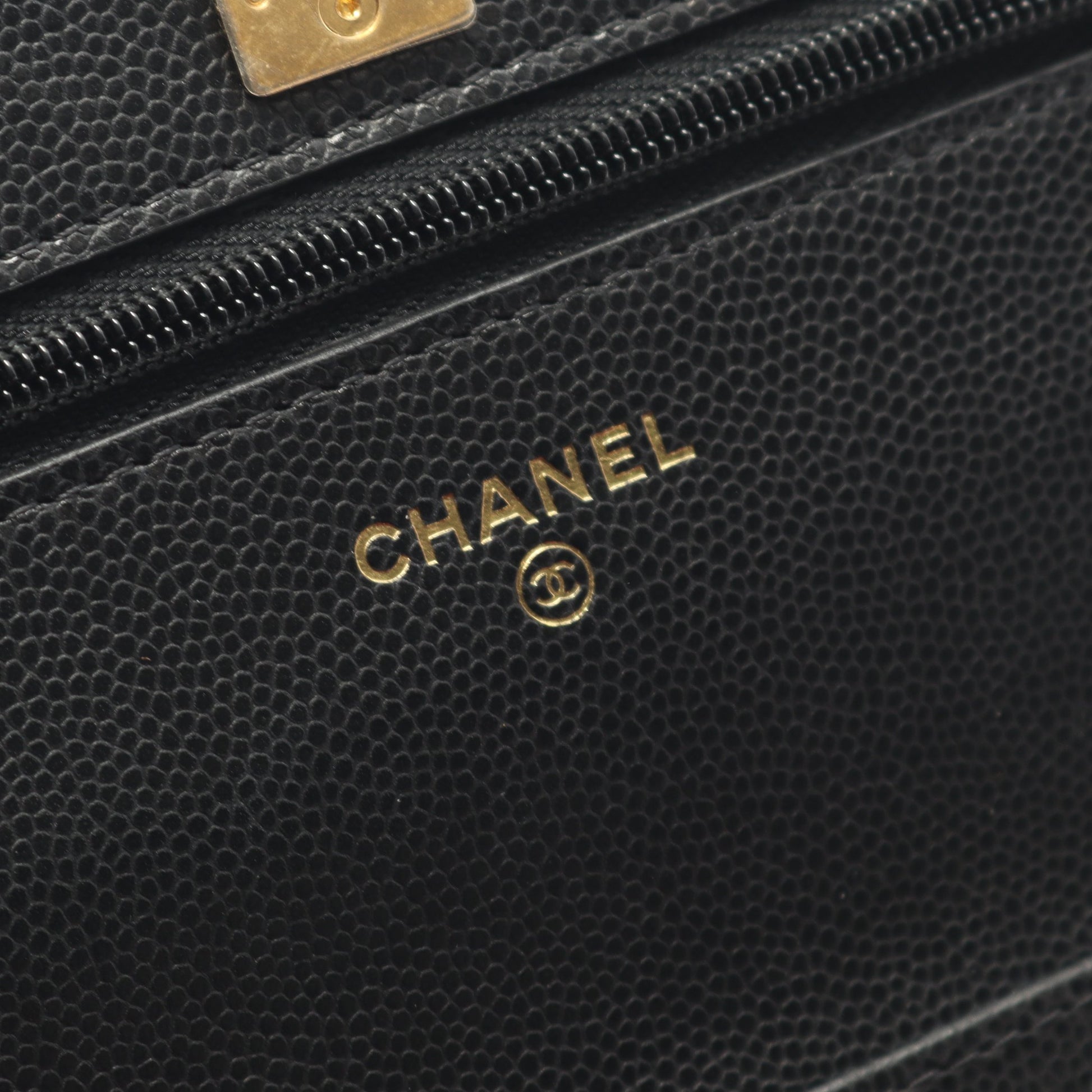 マトラッセ チェーンウォレット キャビアスキン ブラック ゴールド金具 シャネル バッグ CHANEL