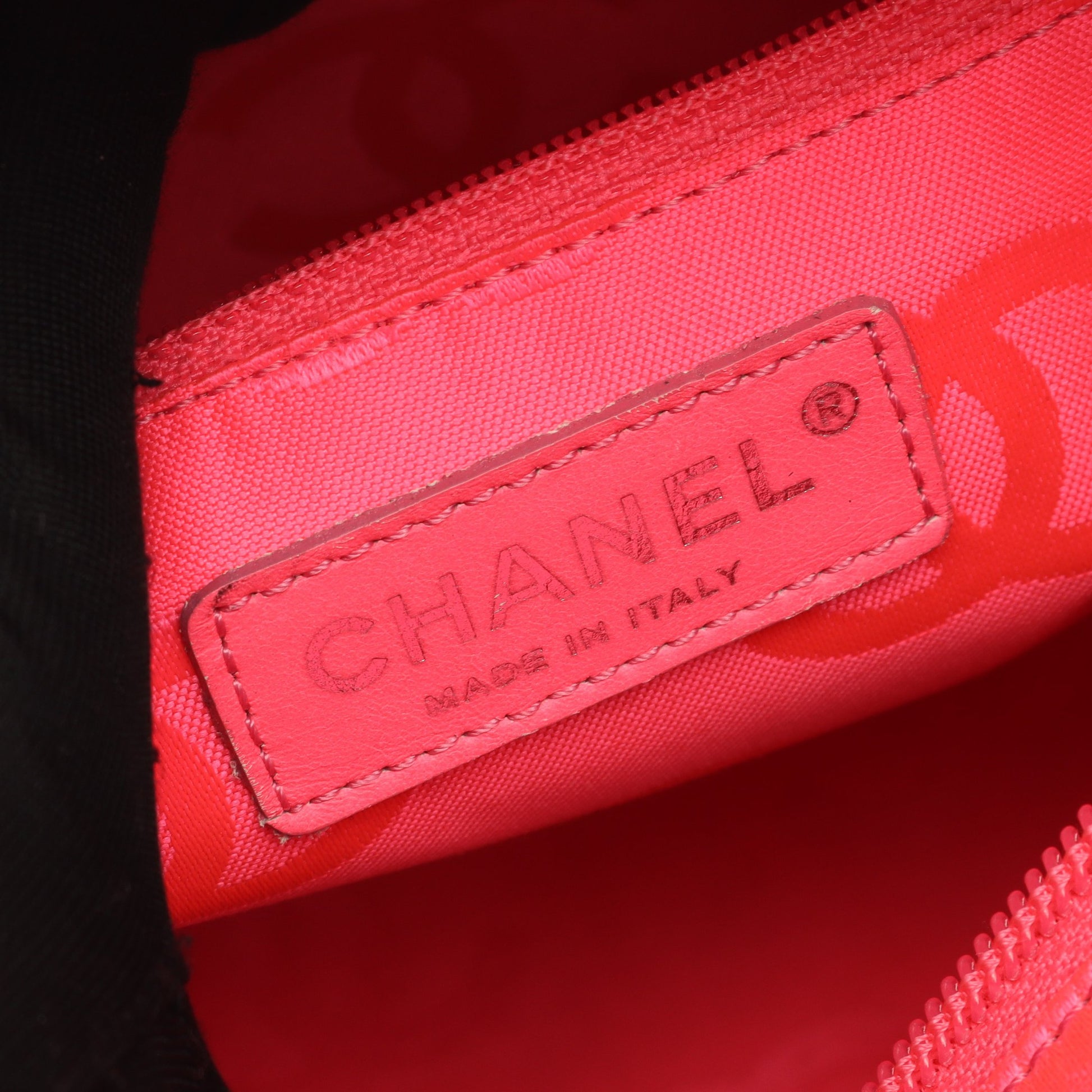 カンボンライン ラージ ショルダーバッグ トートバッグ レザー エナメルレザー ブラック シルバー金具 シャネル バッグ CHANEL