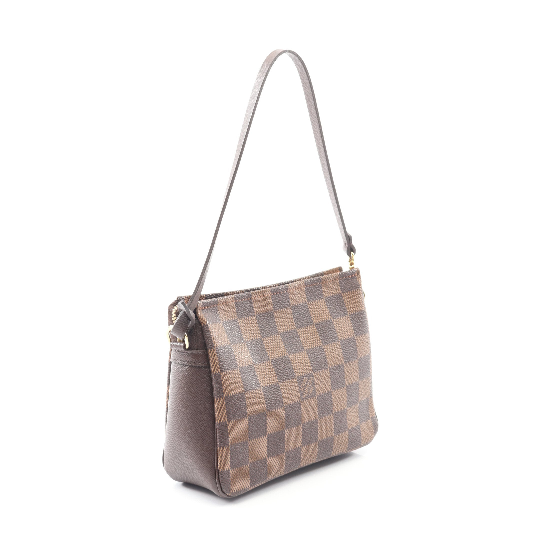 トゥルース メイクアップ ダミエエベヌ ハンドバッグ PVC レザー