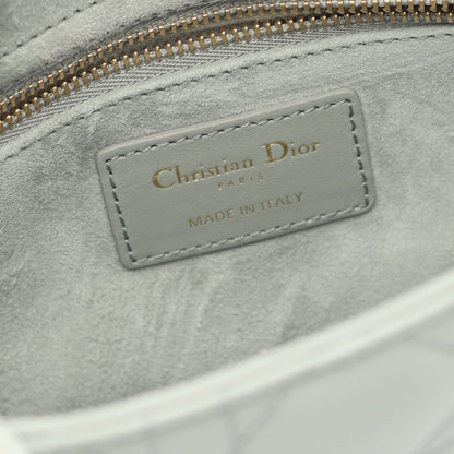 LADY DIOR MY ABCDIOR レディディオール スモール カナージュ ハンドバッグ レザー グレーグリーン 2WAY クリスチャンディオール バッグ Christian Dior