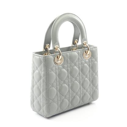LADY DIOR MY ABCDIOR レディディオール スモール カナージュ ハンドバッグ レザー グレーグリーン 2WAY クリスチャンディオール バッグ Christian Dior