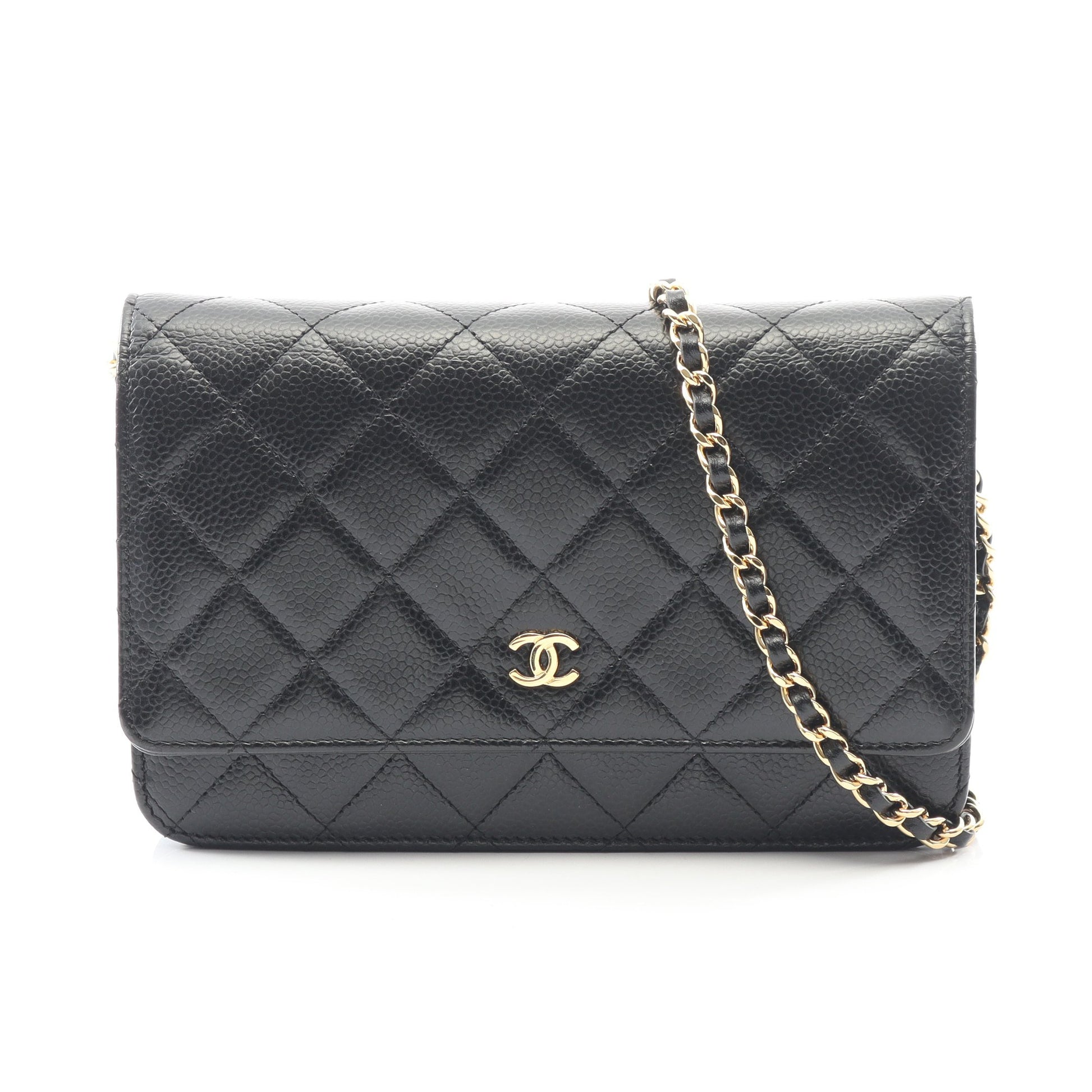 マトラッセ チェーンウォレット キャビアスキン ブラック ゴールド金具 シャネル バッグ CHANEL