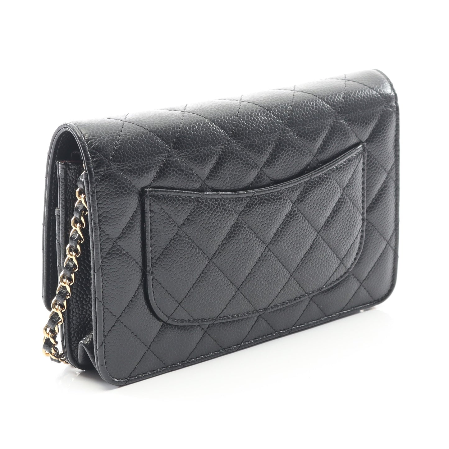 マトラッセ チェーンウォレット キャビアスキン ブラック ゴールド金具 シャネル バッグ CHANEL