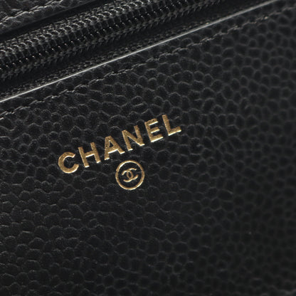 マトラッセ チェーンウォレット キャビアスキン ブラック ゴールド金具 シャネル バッグ CHANEL