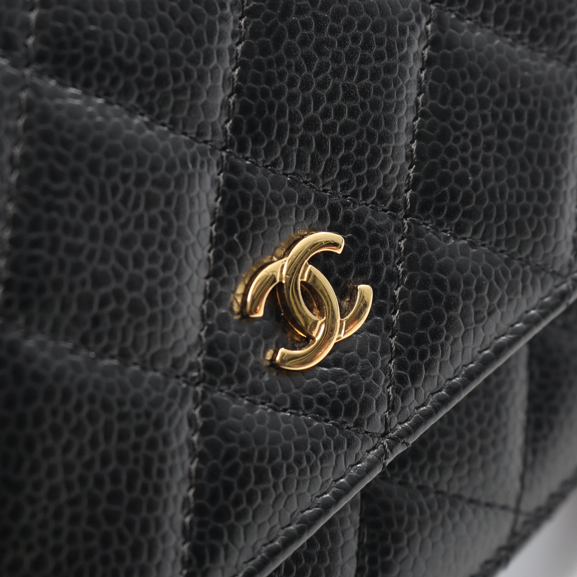 マトラッセ チェーンウォレット キャビアスキン ブラック ゴールド金具 シャネル バッグ CHANEL
