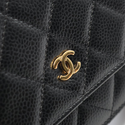 マトラッセ チェーンウォレット キャビアスキン ブラック ゴールド金具 シャネル バッグ CHANEL