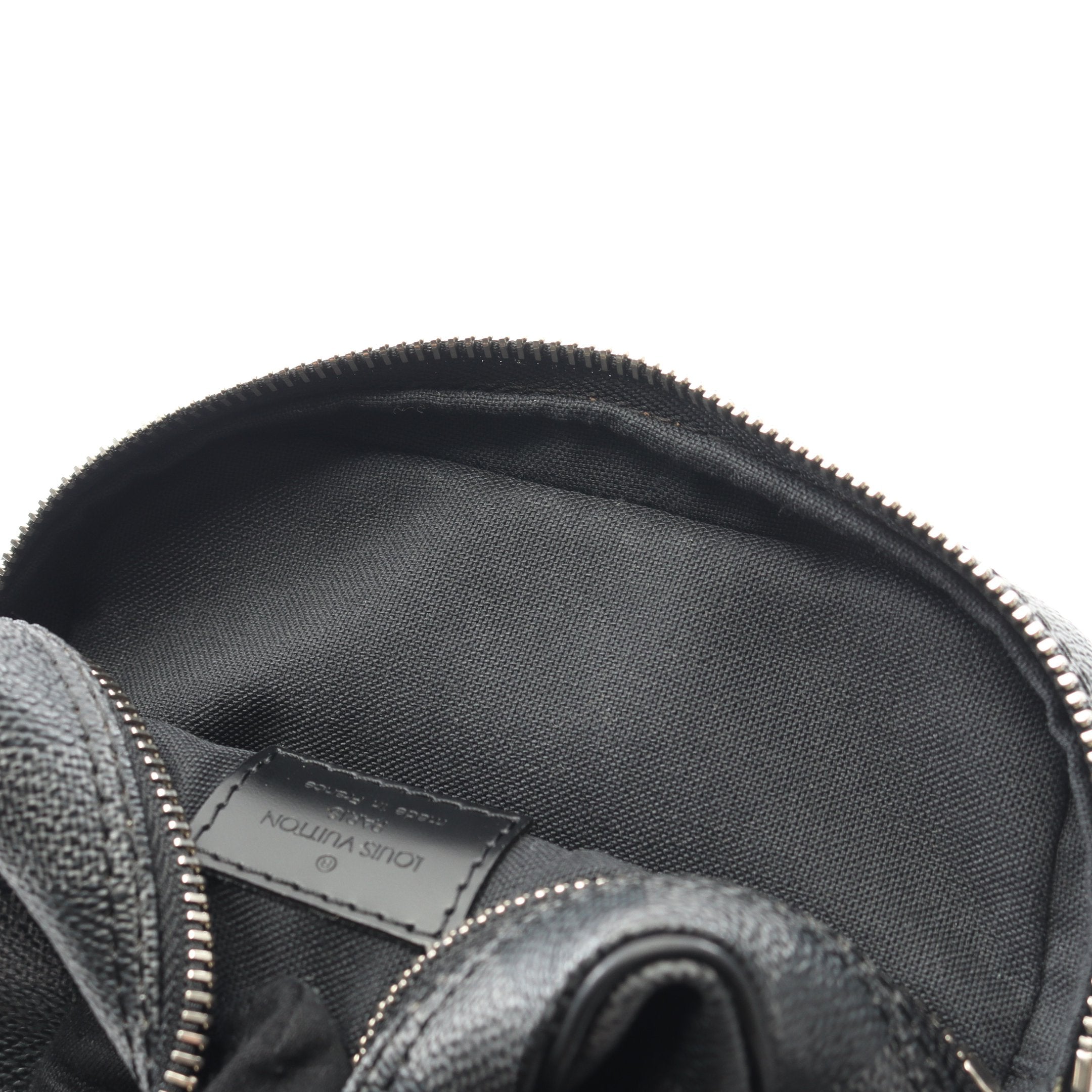 レム ダミエグラフィット ショルダーバッグ PVC レザー ブラック ルイ