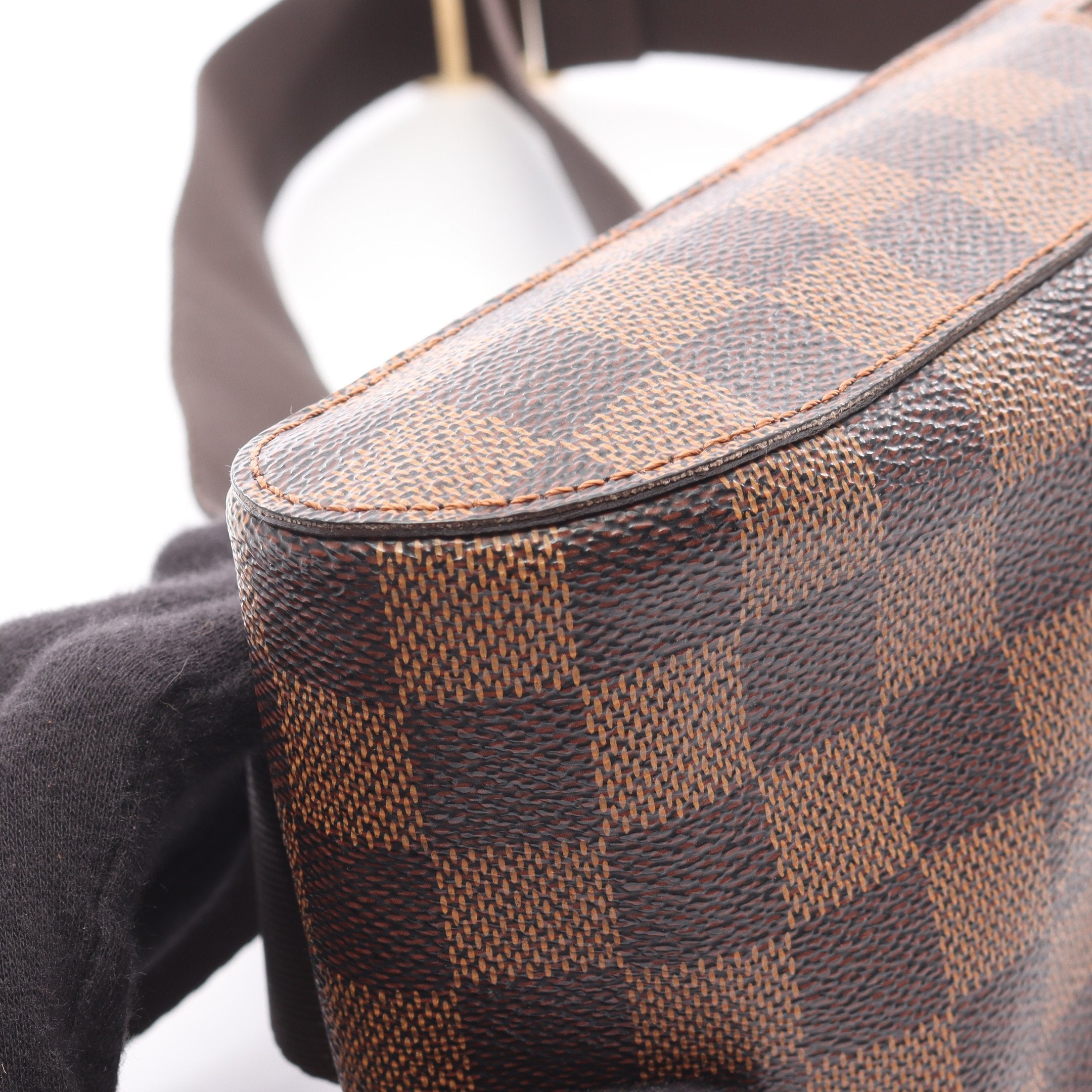 ジェロニモス ダミエエベヌ ボディバッグ PVC ブラウン ルイヴィトン