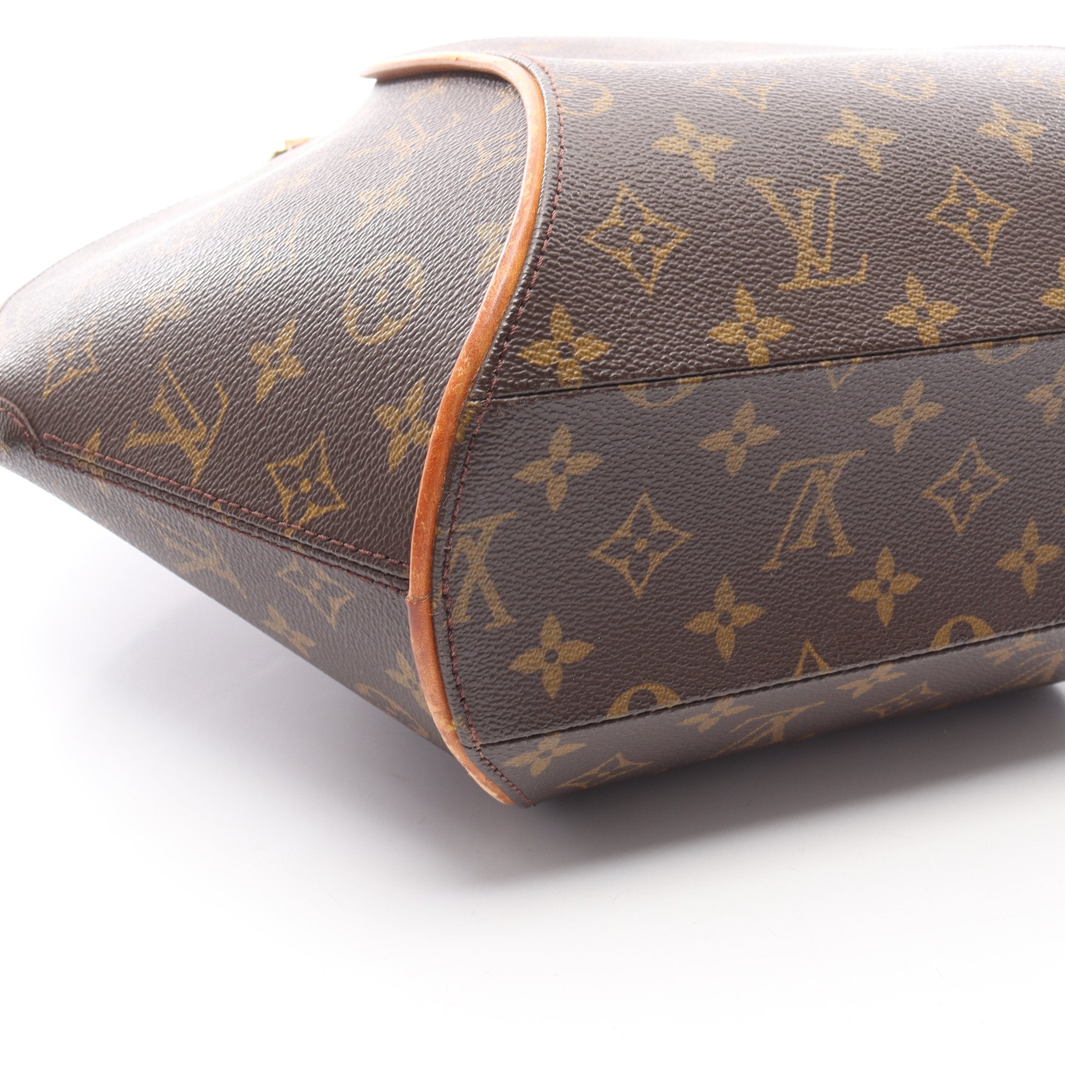 エリプスMM モノグラム ハンドバッグ PVC レザー ブラウン ルイ