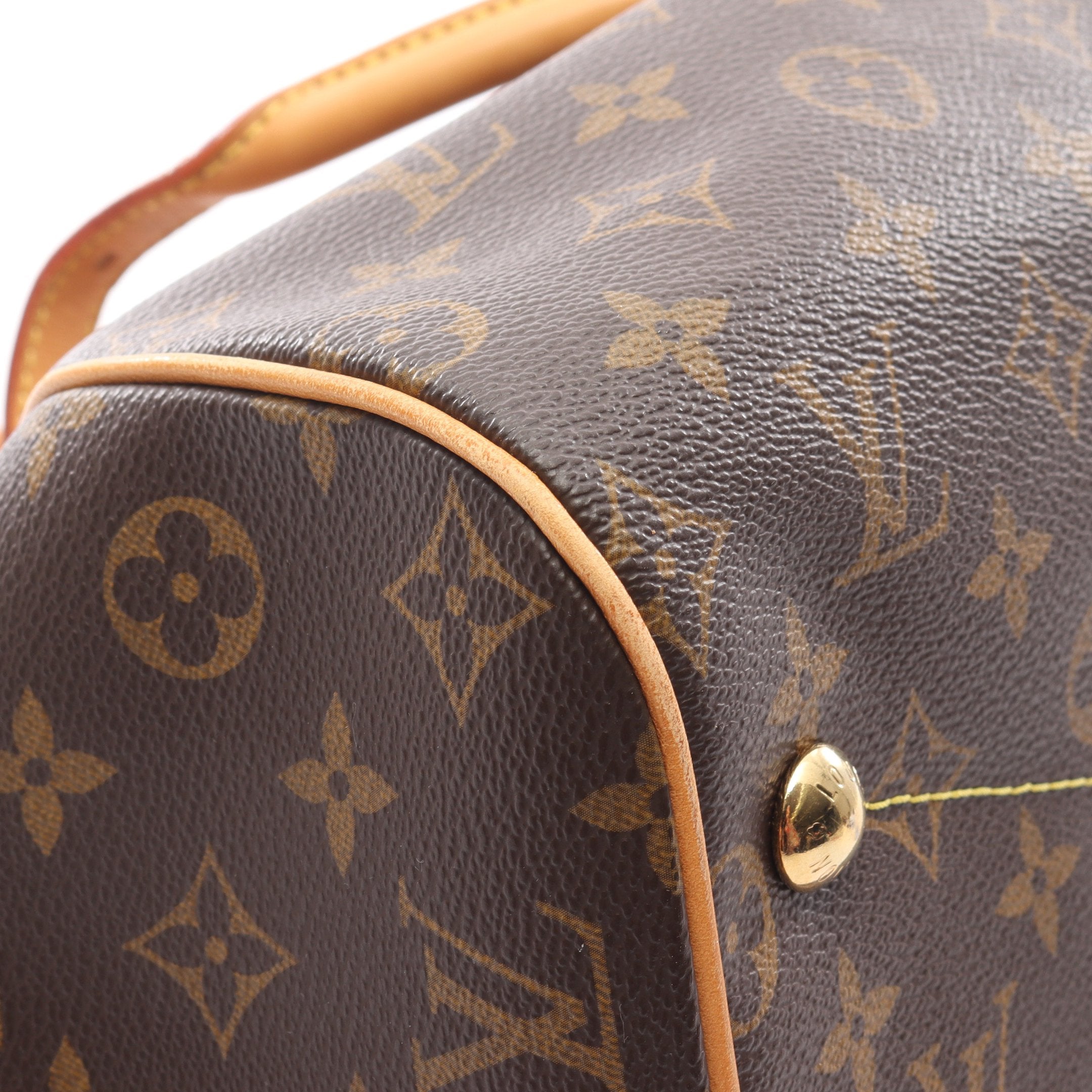 ティヴォリGM モノグラム ハンドバッグ PVC レザー ブラウン ルイ