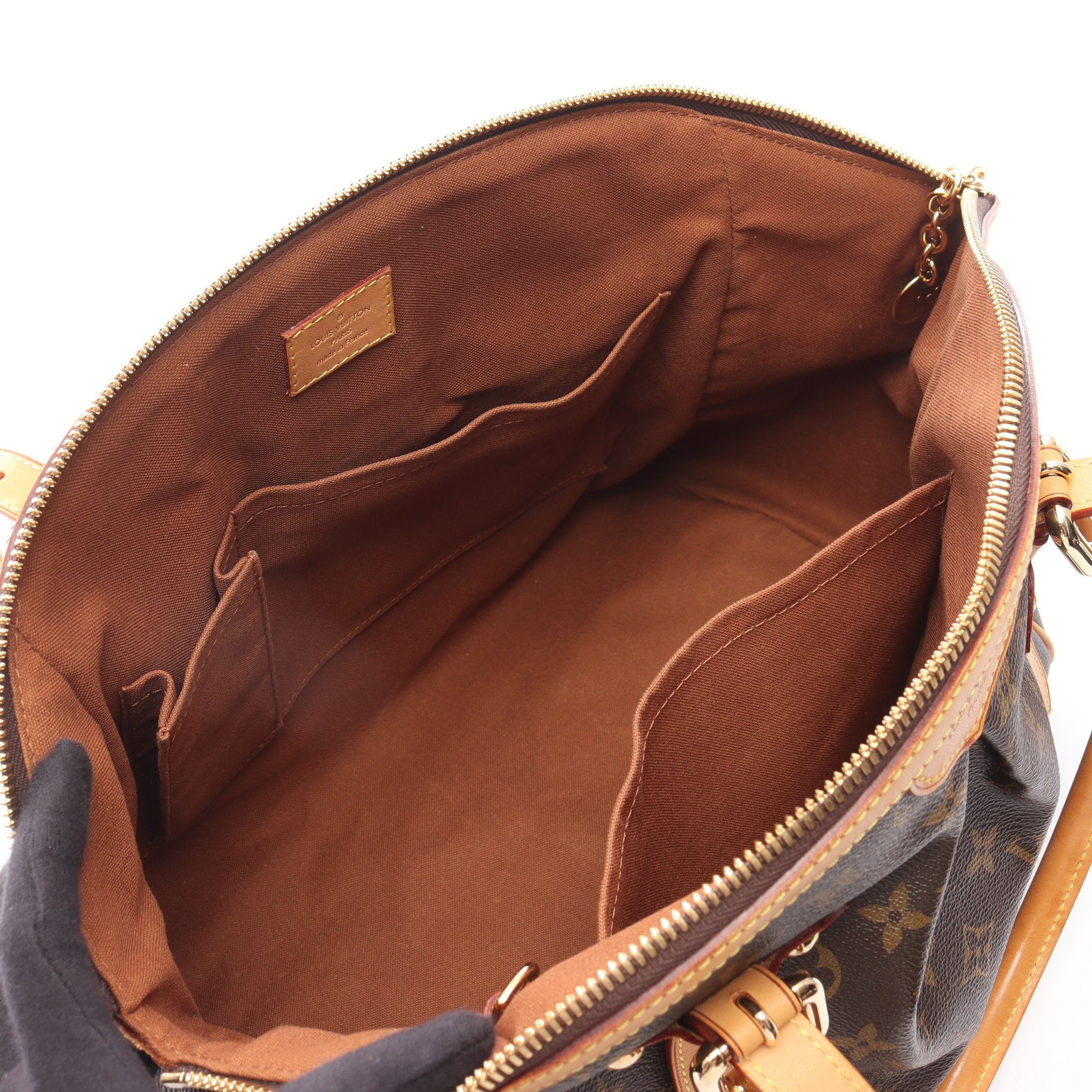 ティヴォリGM モノグラム ハンドバッグ PVC レザー ブラウン ルイ