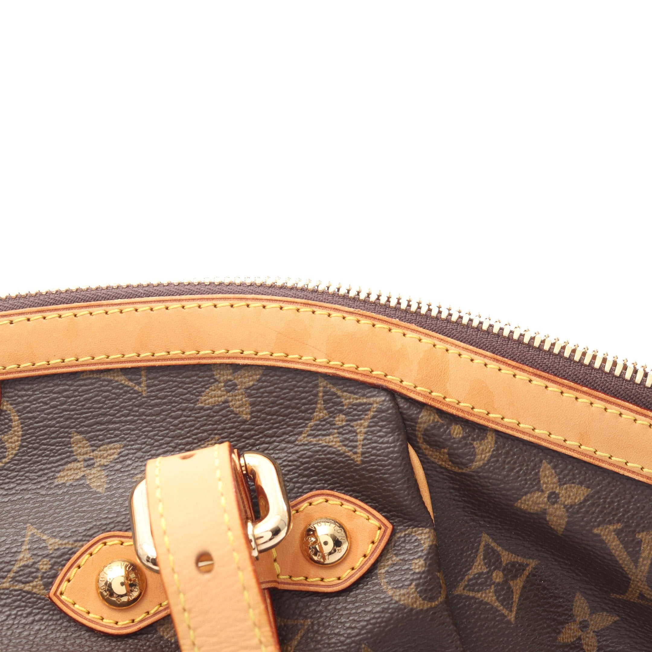 ティヴォリGM モノグラム ハンドバッグ PVC レザー ブラウン ルイ