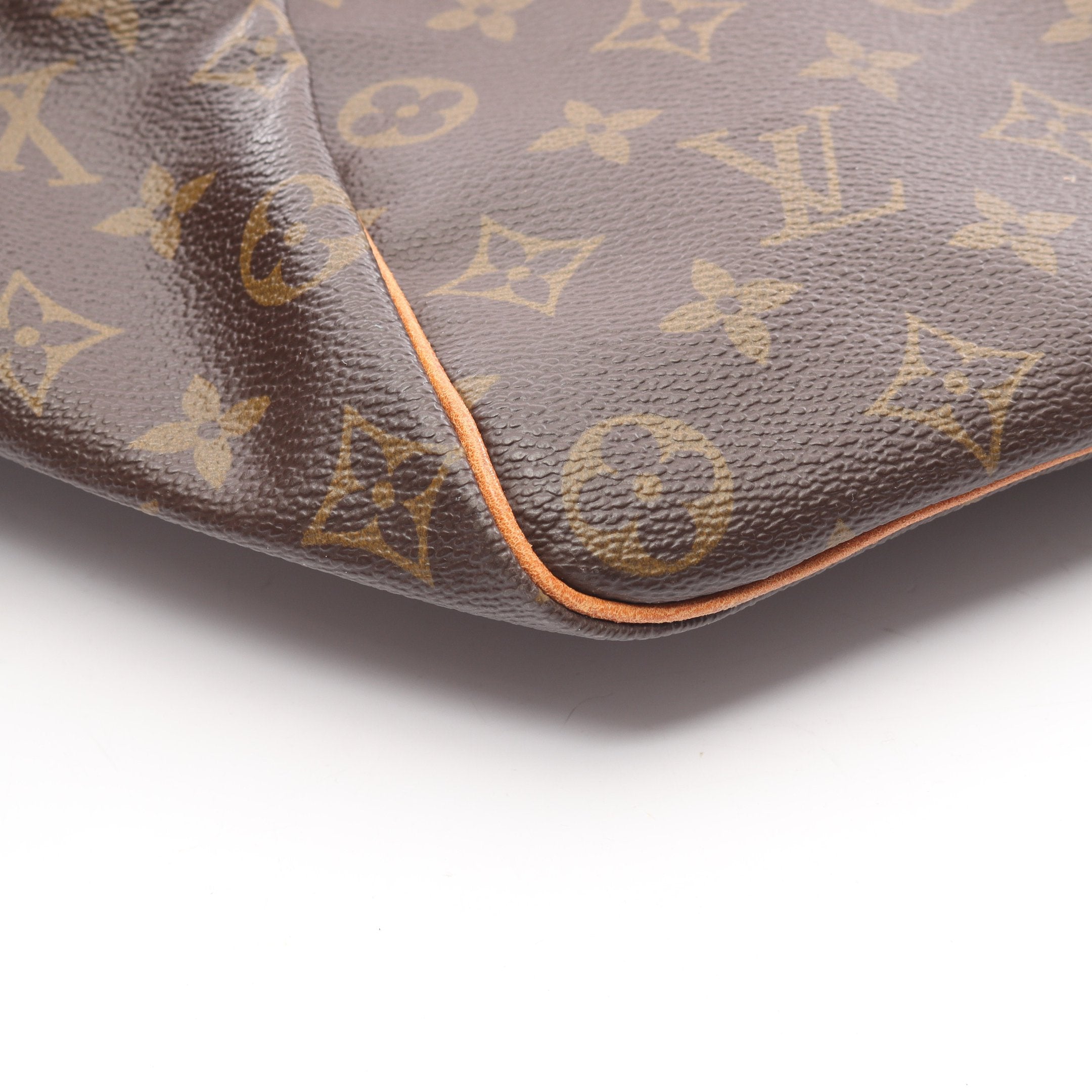 スピーディ40 モノグラム ハンドバッグ PVC レザー ブラウン ルイ