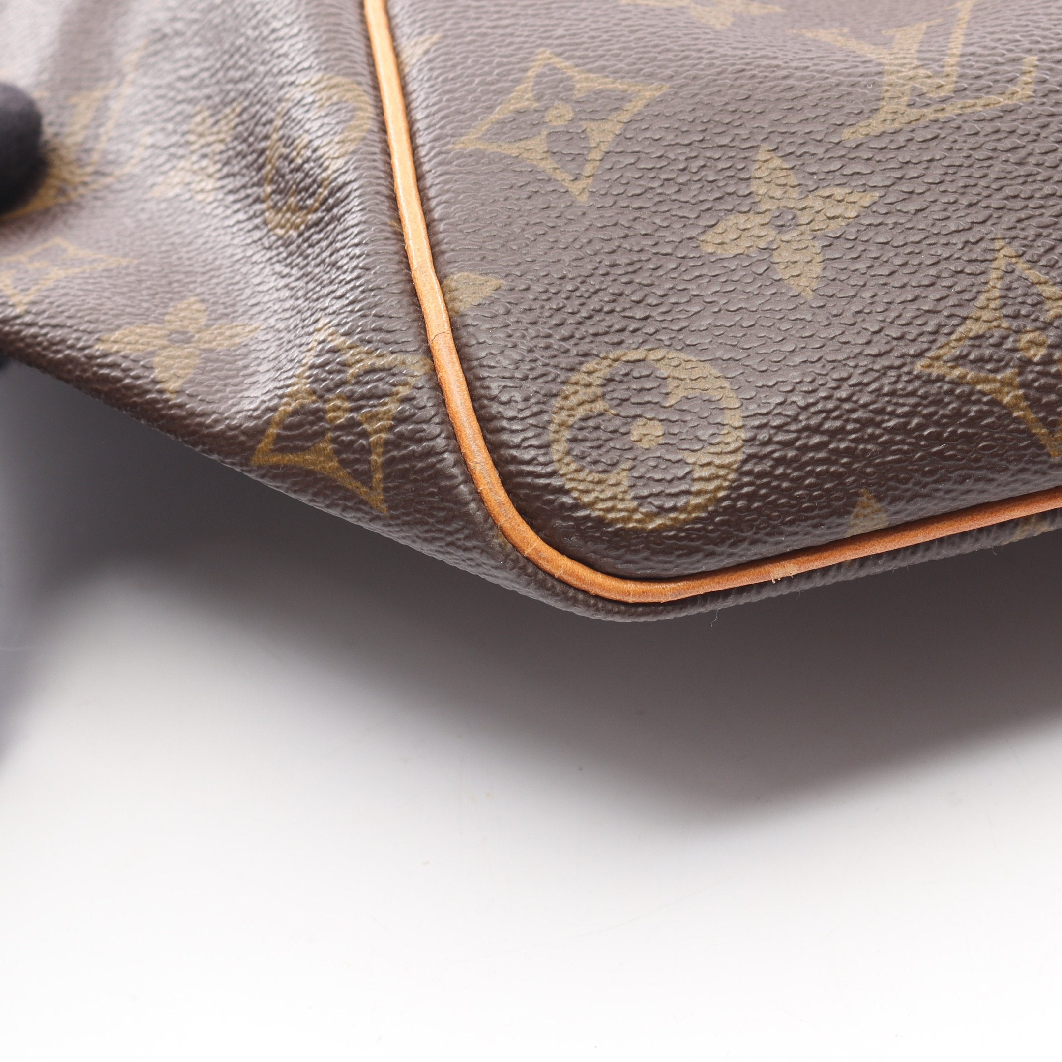 スピーディ40 モノグラム ハンドバッグ PVC レザー ブラウン ルイ