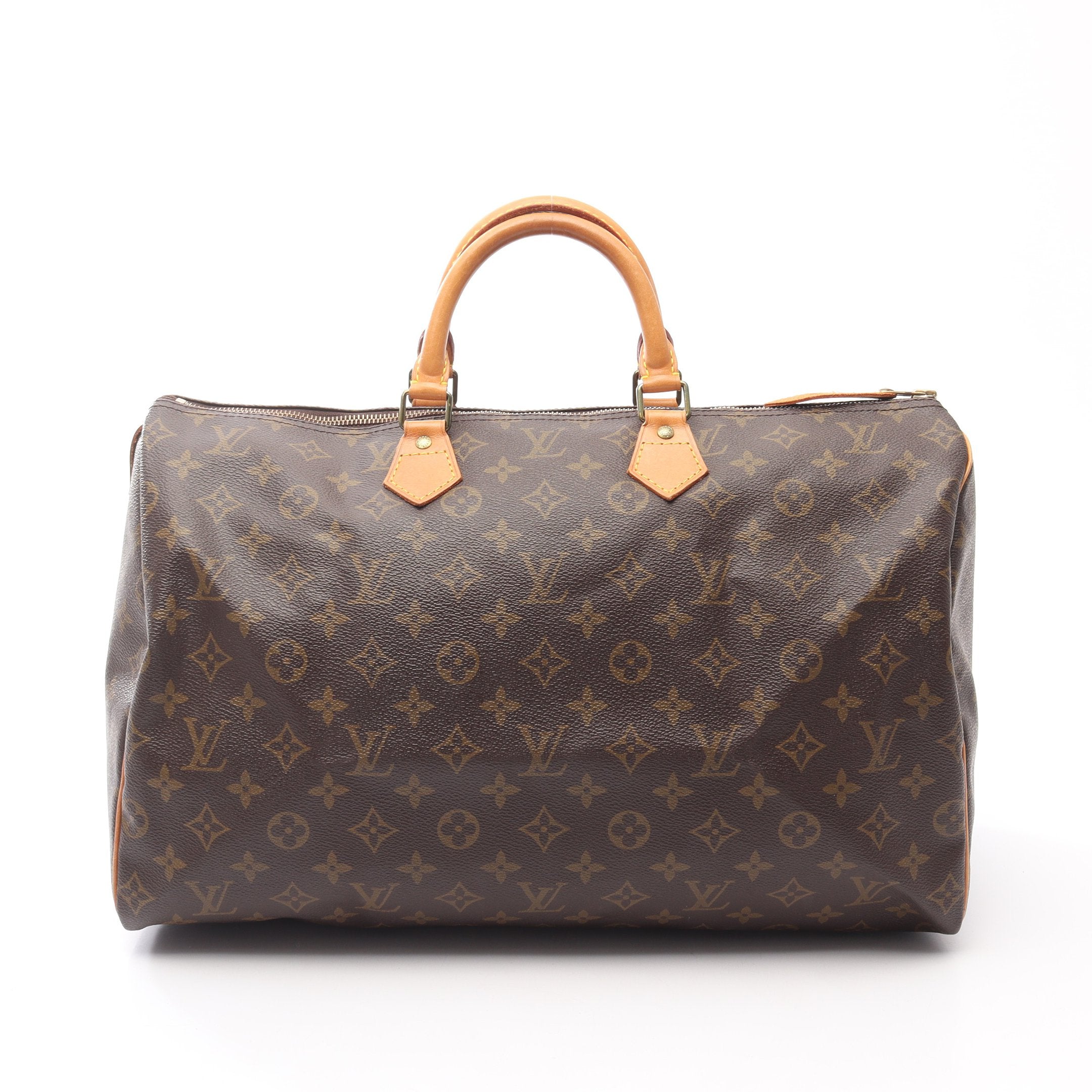 ✨良品✨ルイヴィトン ハンドバッグ スピーディ40 モノグラム ブラウン pvc スピーディ40 モノグラム ハンドバッグ PVC レザー ブラウン ルイ