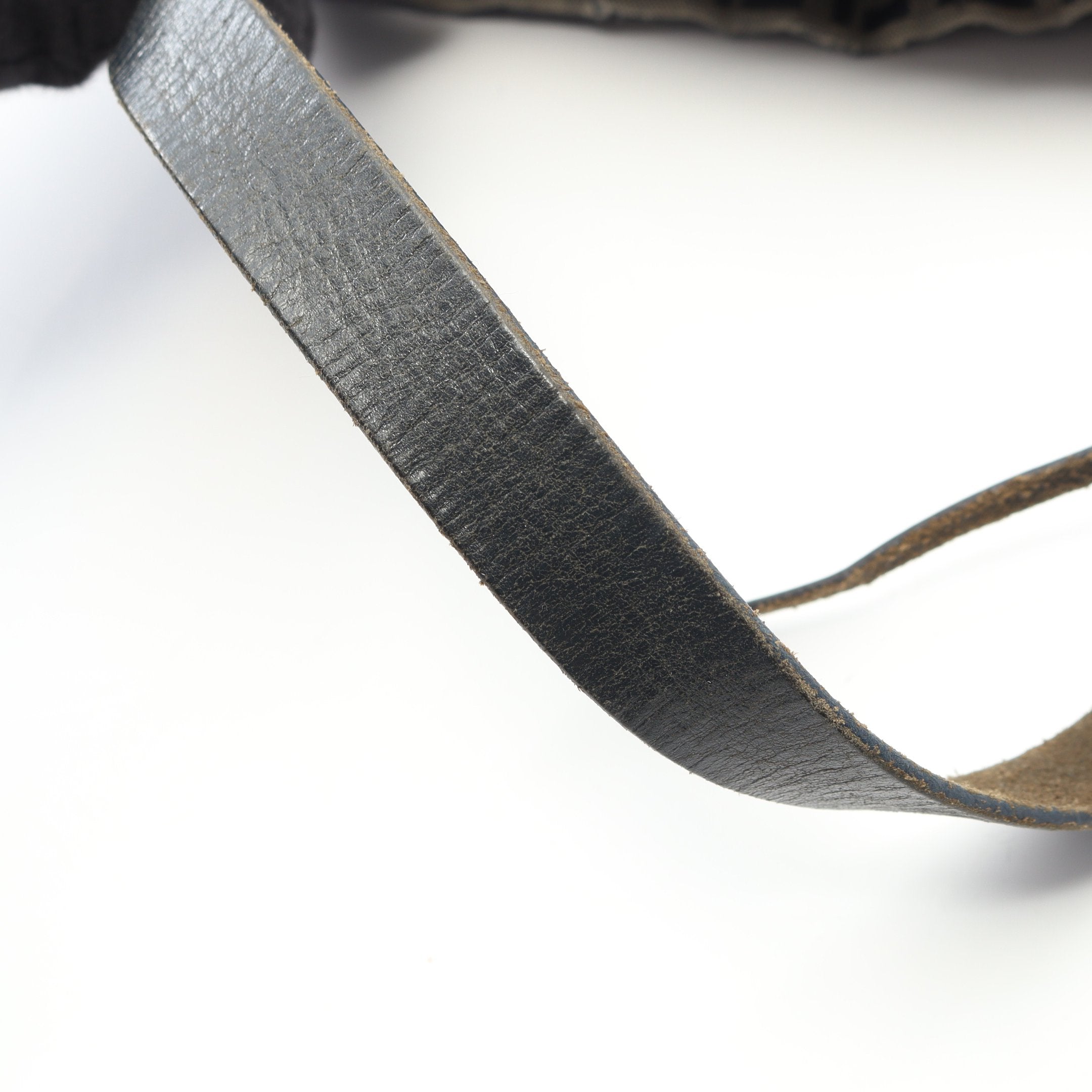 ズッキーノ ショルダーバッグ キャンバス レザー グレー ネイビー 巾着