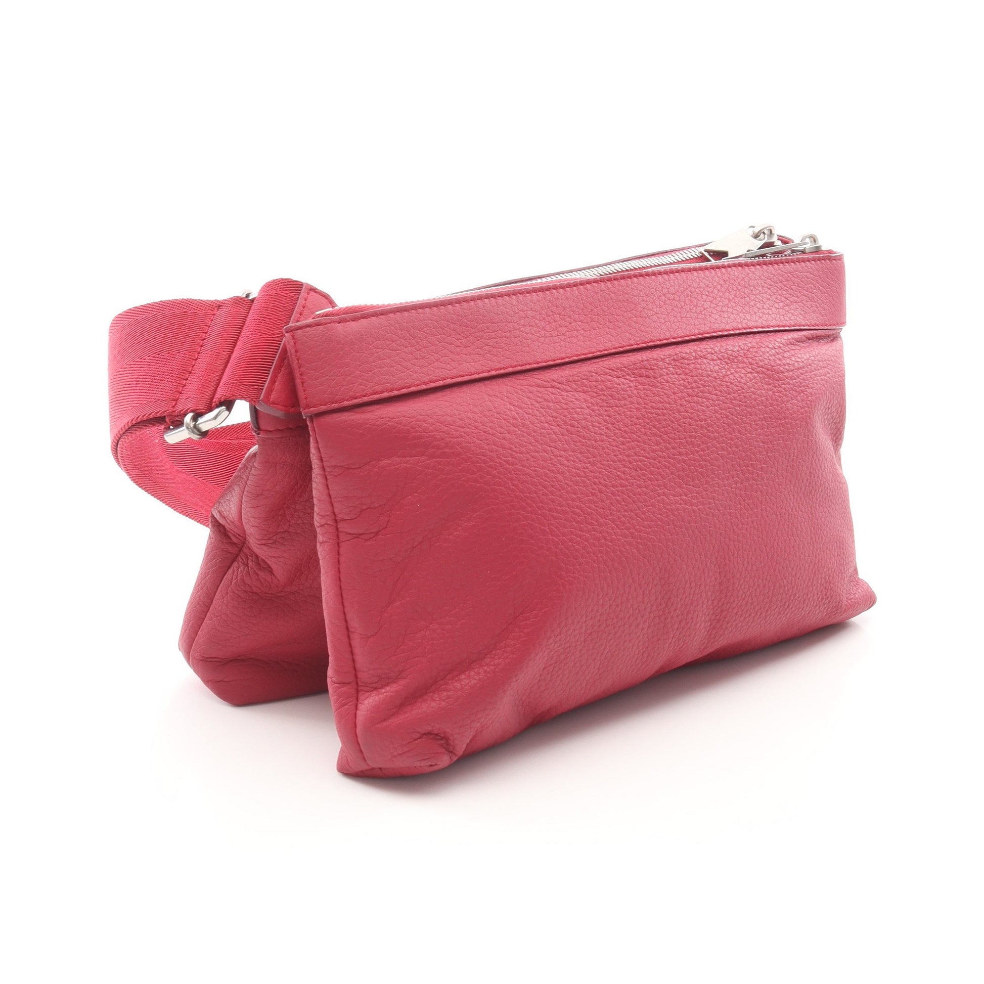 ショルダーバッグ レザー ピンクレッド ボッテガヴェネタ バッグ BOTTEGA VENETA