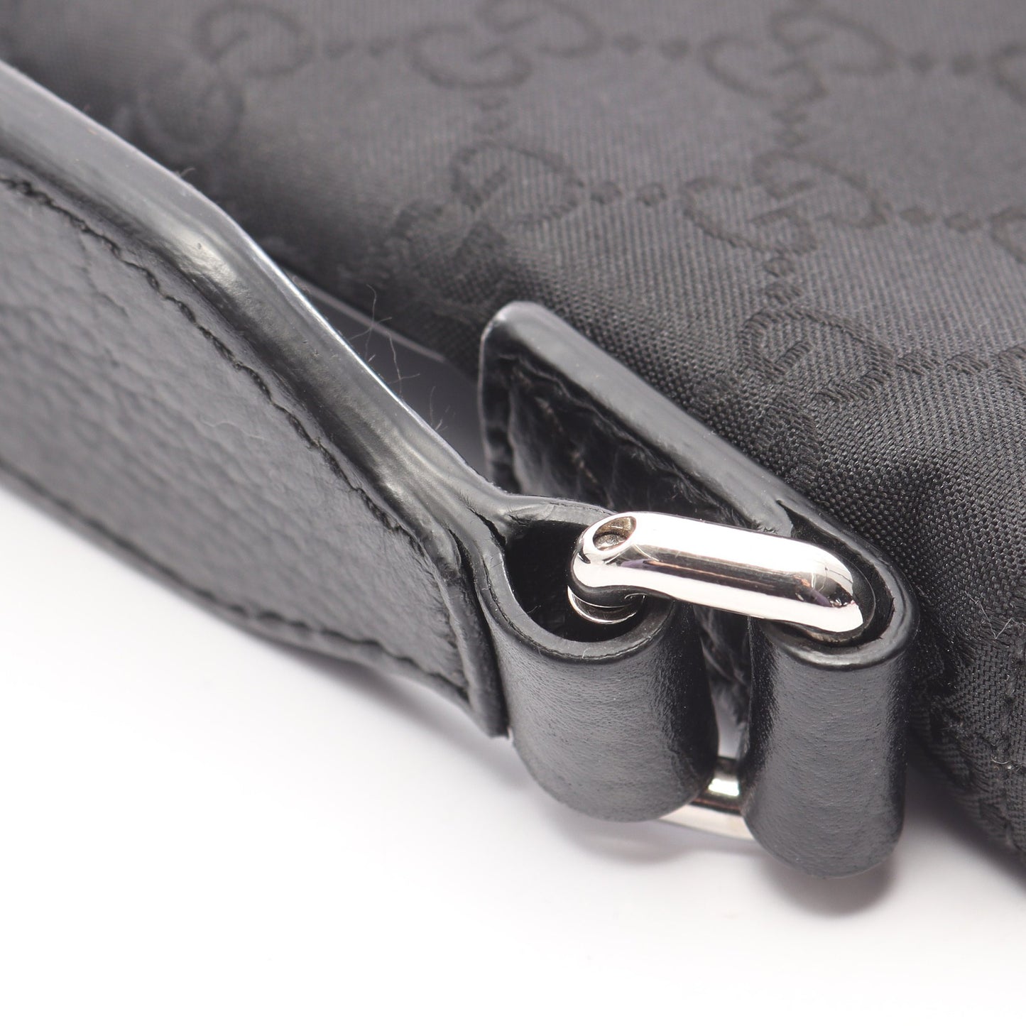 GG柄 ショルダーバッグ ナイロン レザー ブラック グッチ バッグ GUCCI