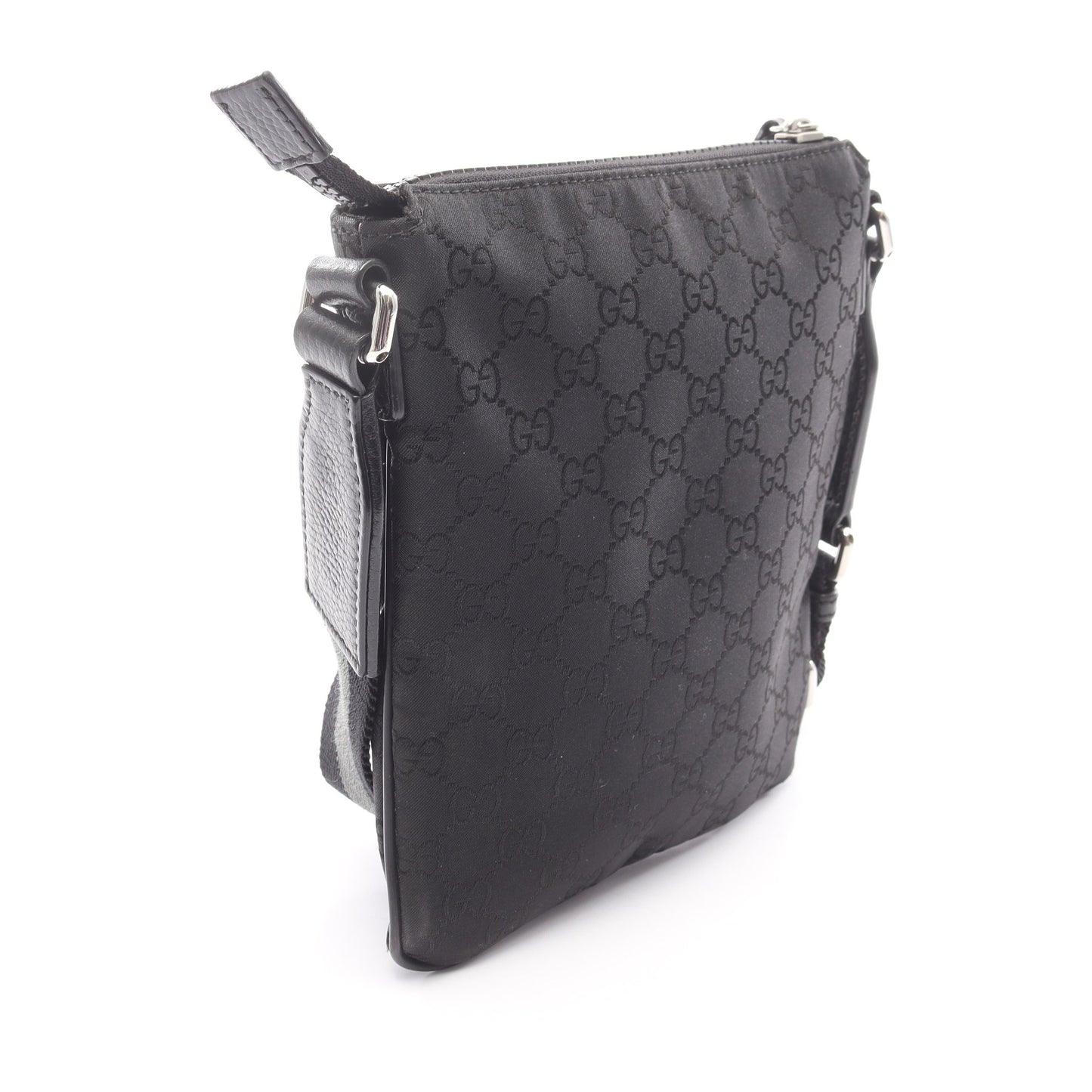 GG柄 ショルダーバッグ ナイロン レザー ブラック グッチ バッグ GUCCI